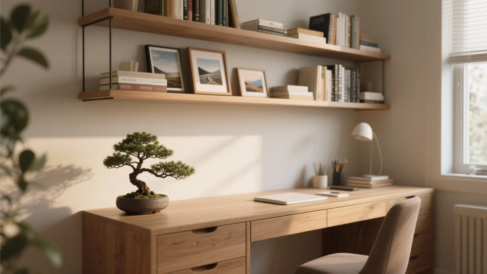 1. Floating Shelves with Personality