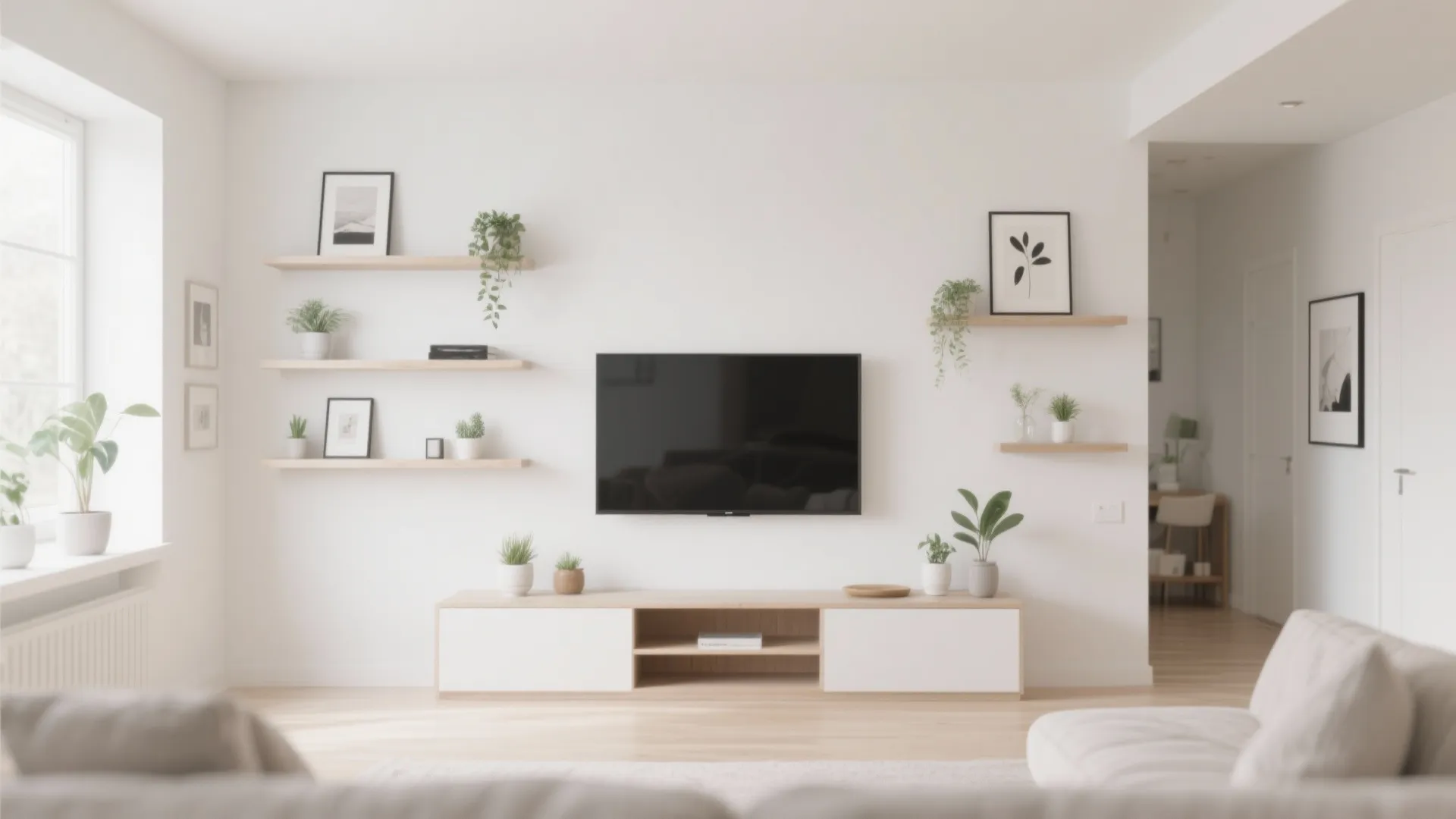 1. Minimalist Floating Shelves