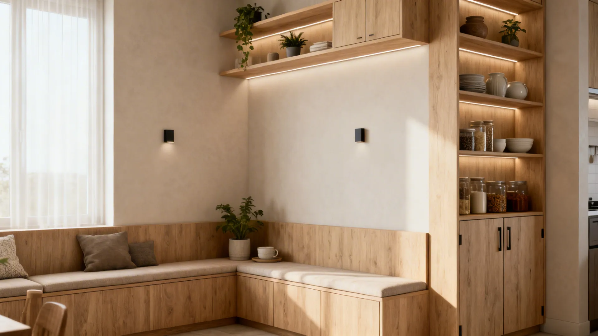 5. Floating shelves and vertical solutions