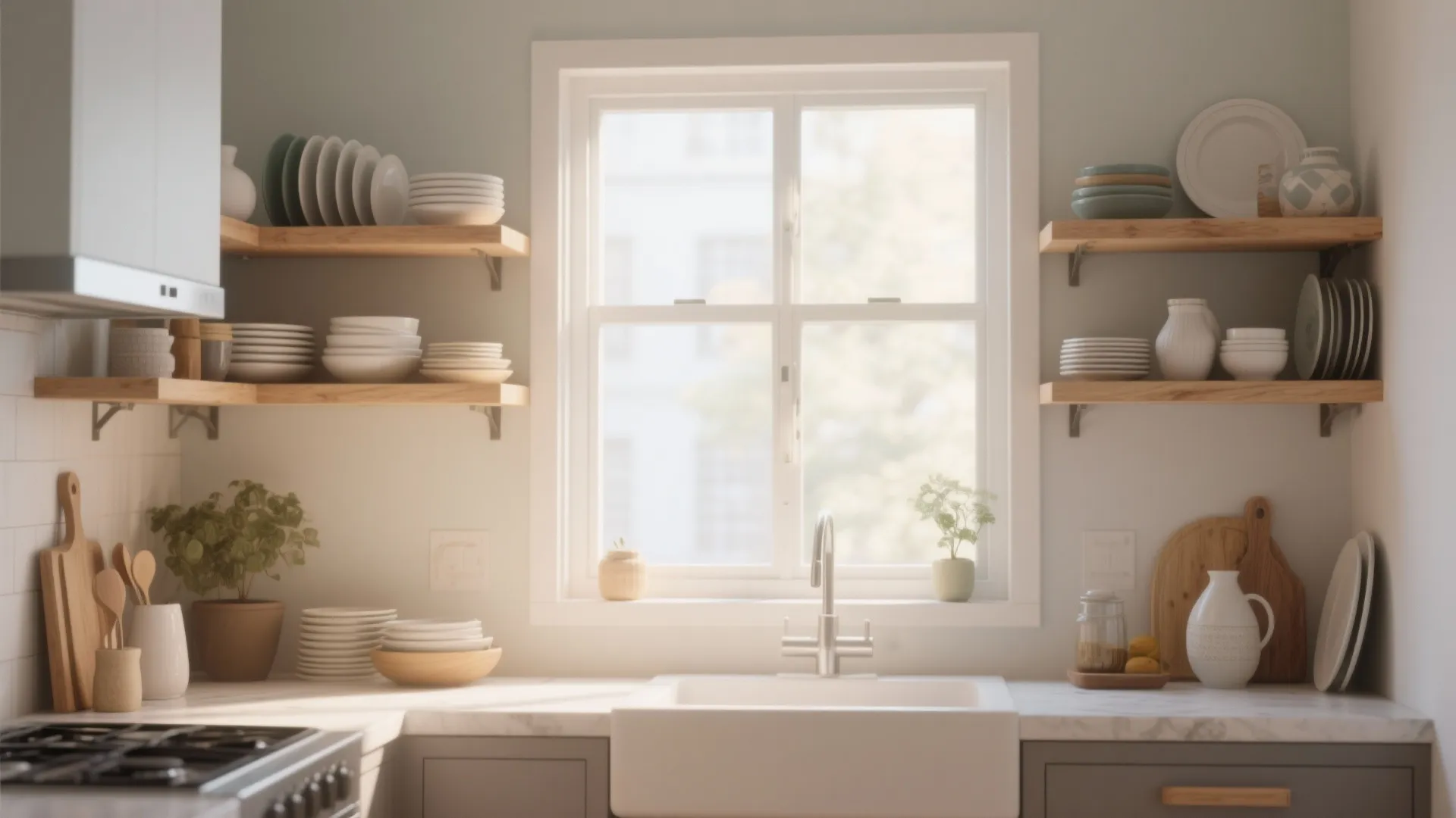 1. Floating Shelves Over Windows