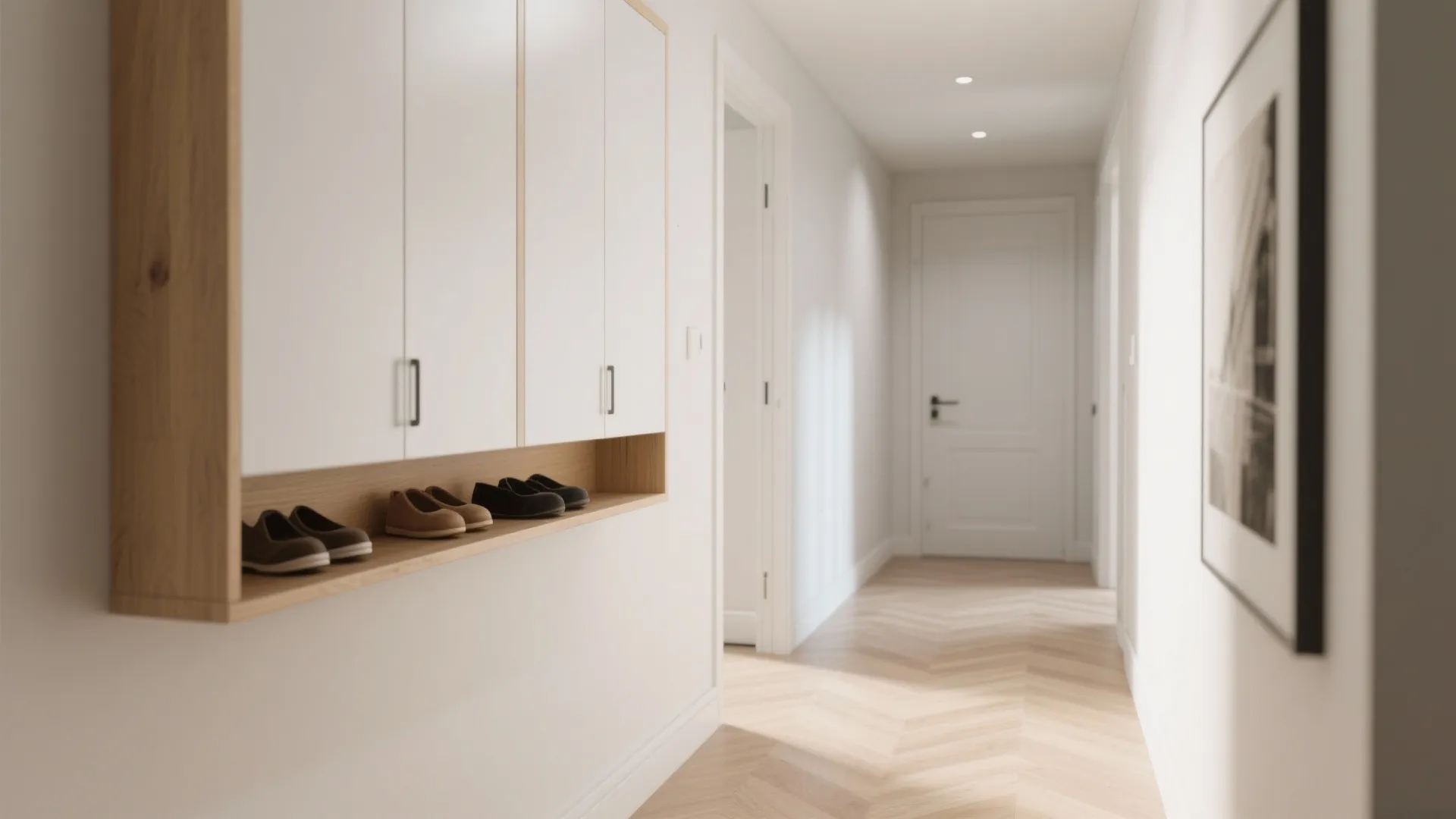 7. Floating Shoe Cabinets