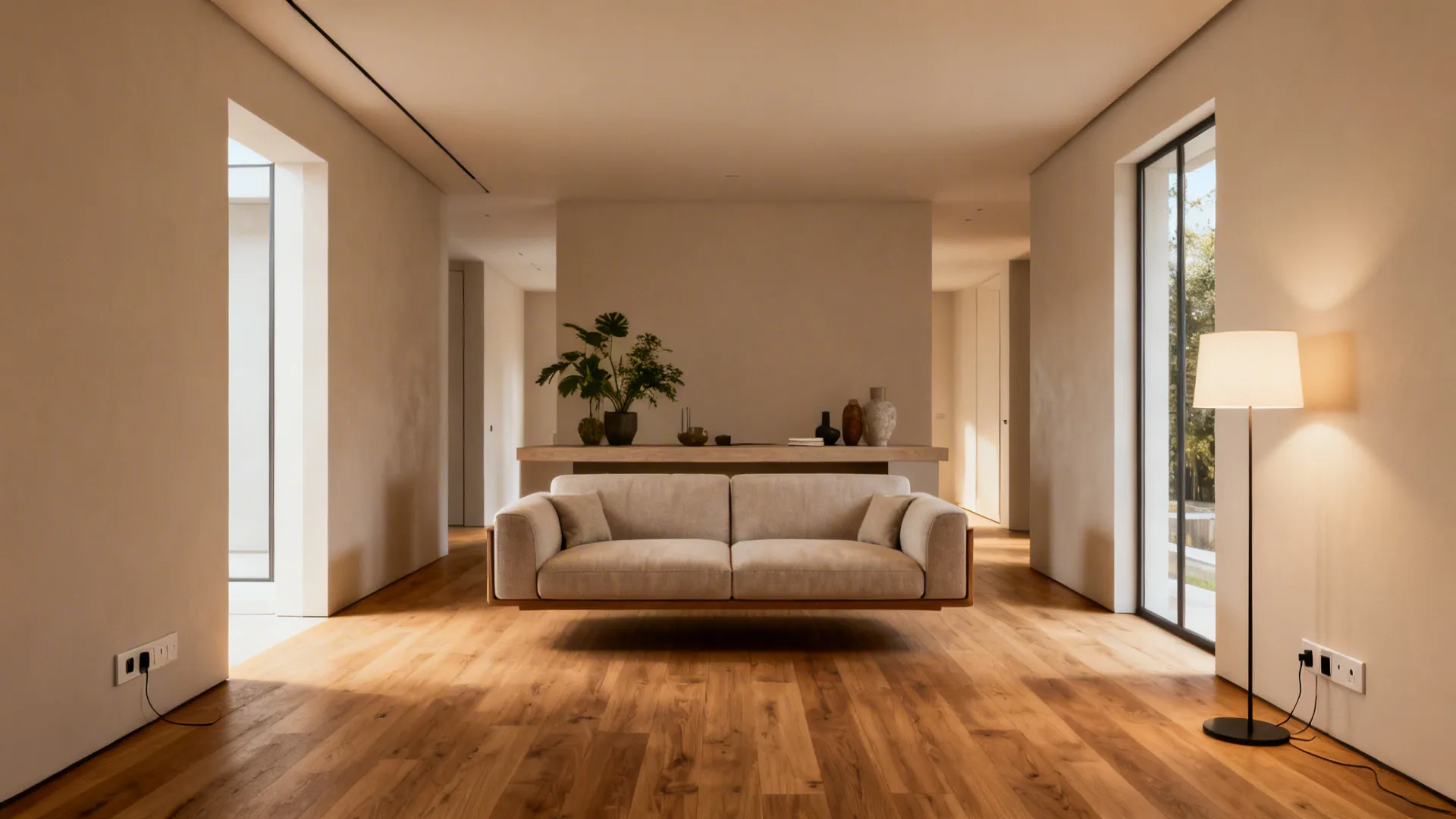 4. Float furniture and allow circulation