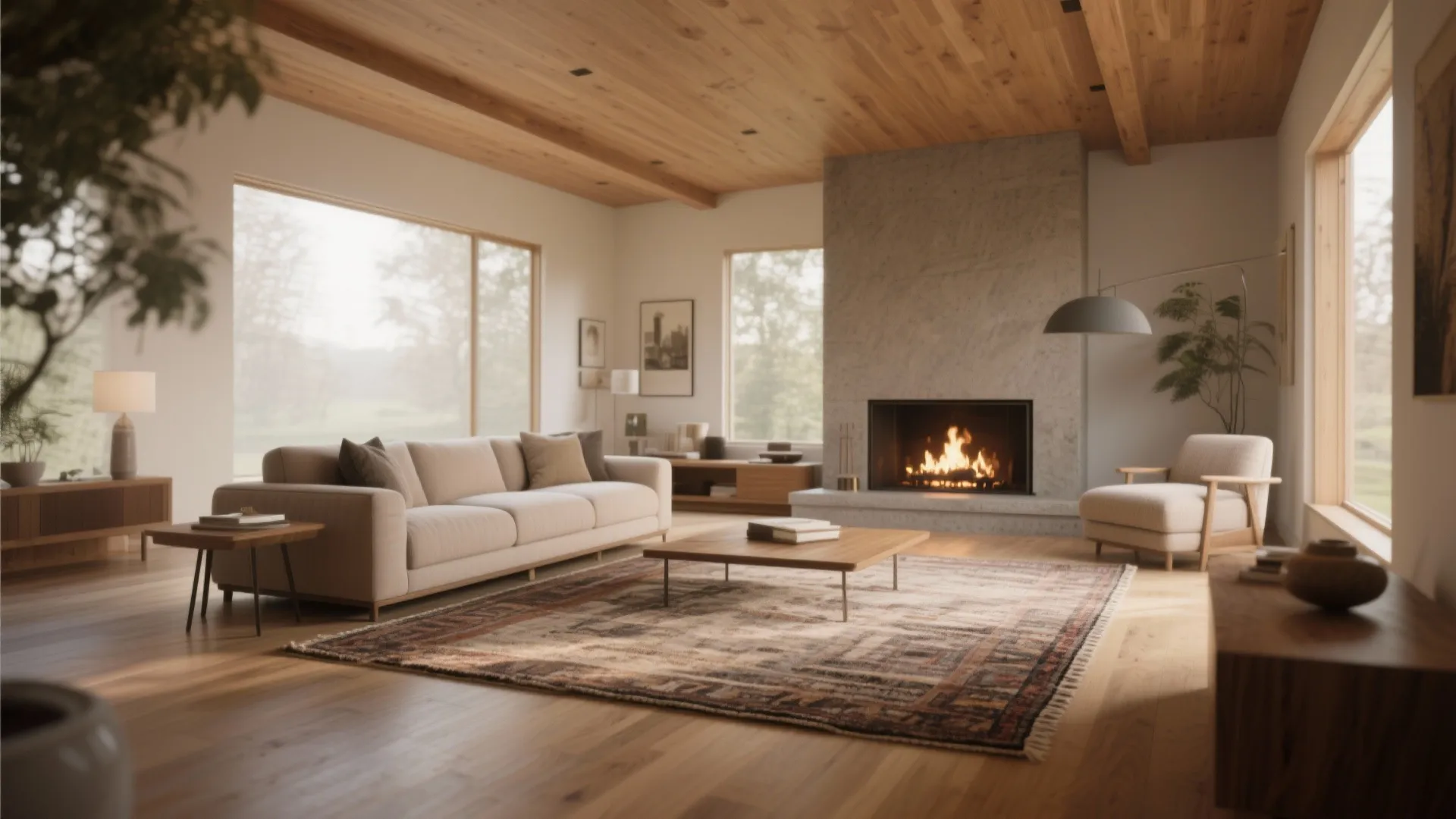 3. Floating Furniture Away from the Walls