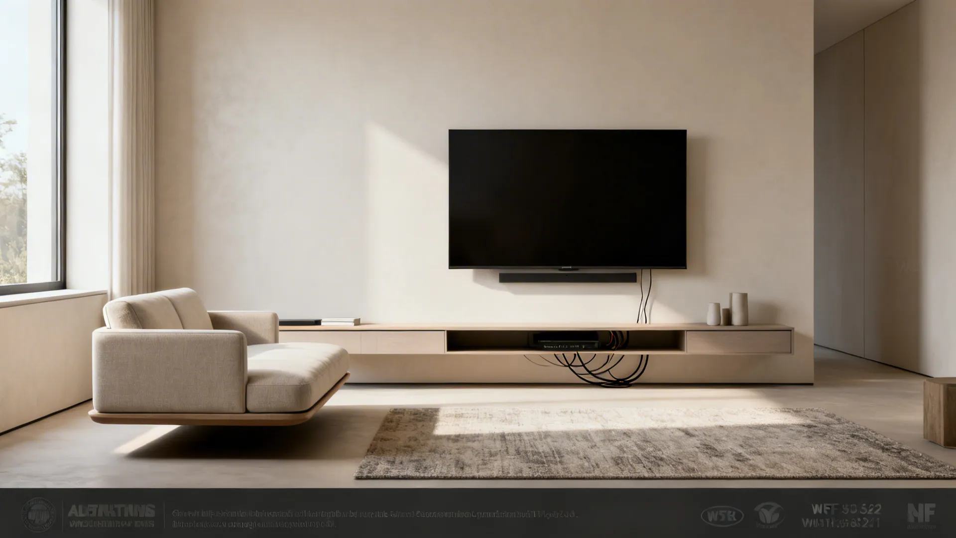 1. Floating Sofa + Wall-Mounted TV