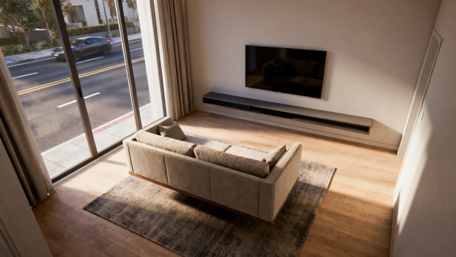 2. Float furniture to define zones
