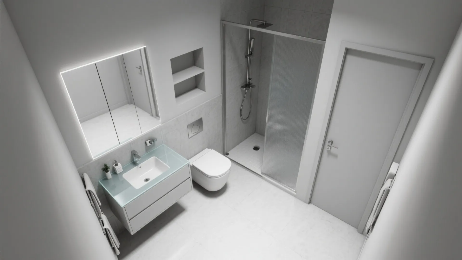 Idea 5: Float your storage and hide the clutter