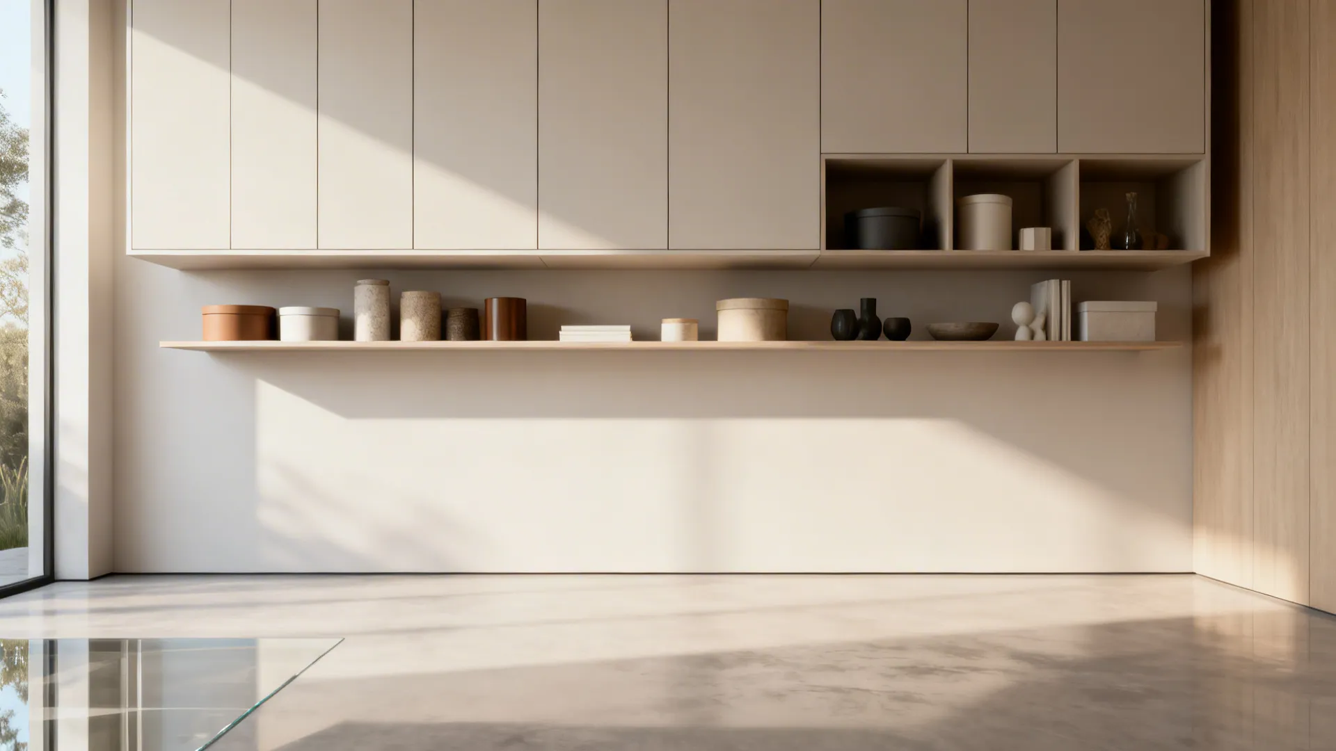 3. Float storage and open shelving