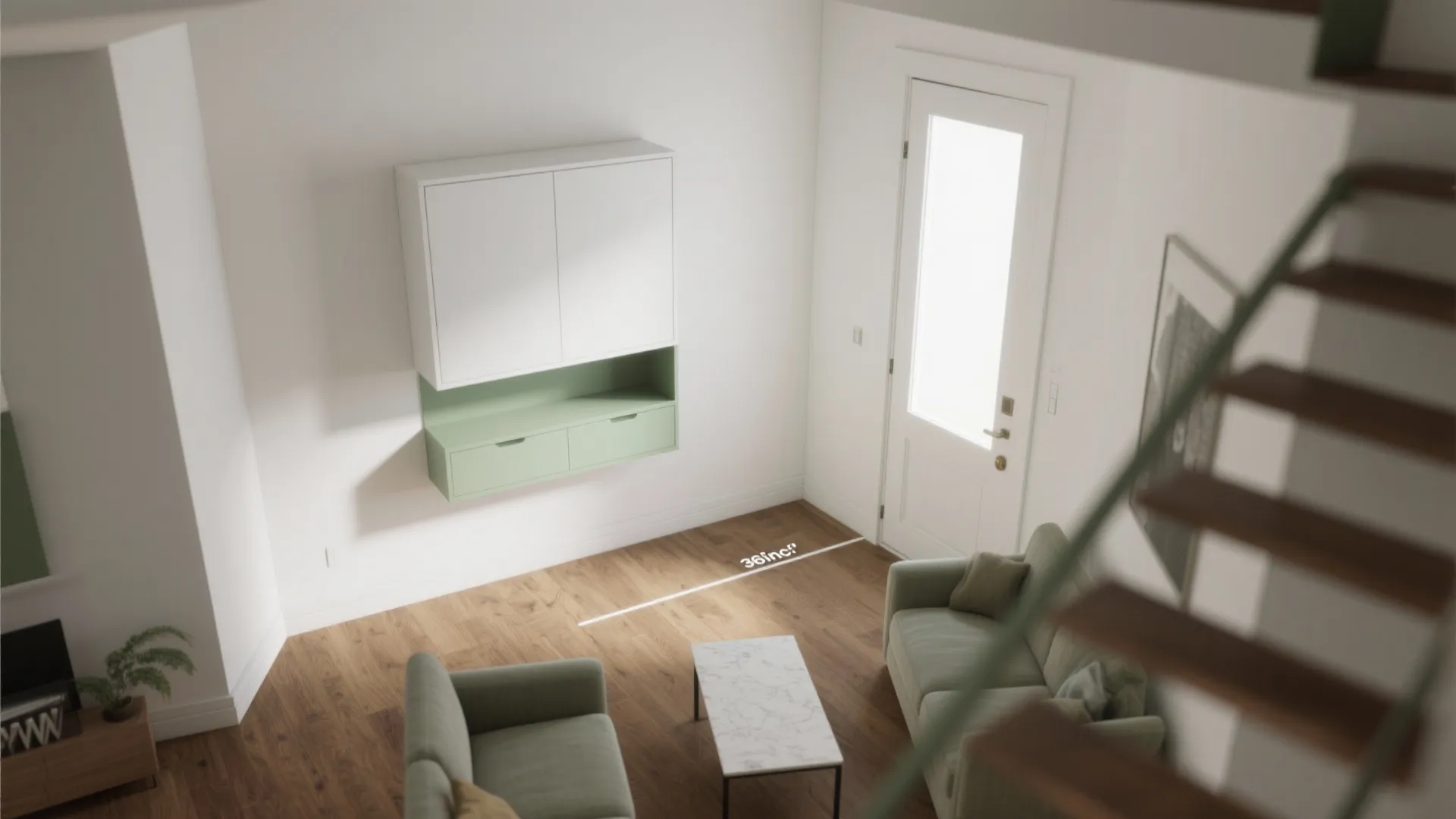 Go vertical: floating pieces clear the floor