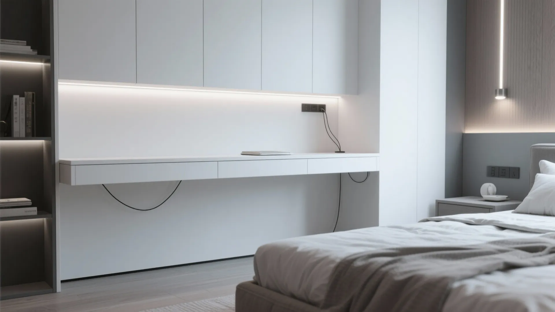 Wall-Mounted Floating Desk
