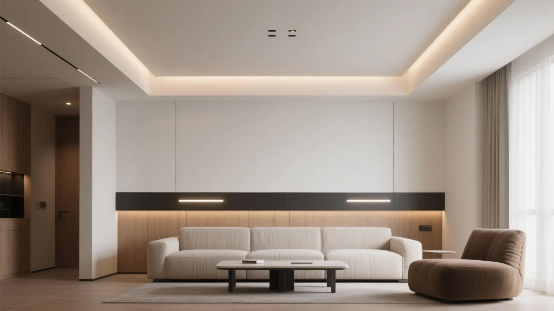 Floating POP Tray with Concealed LED