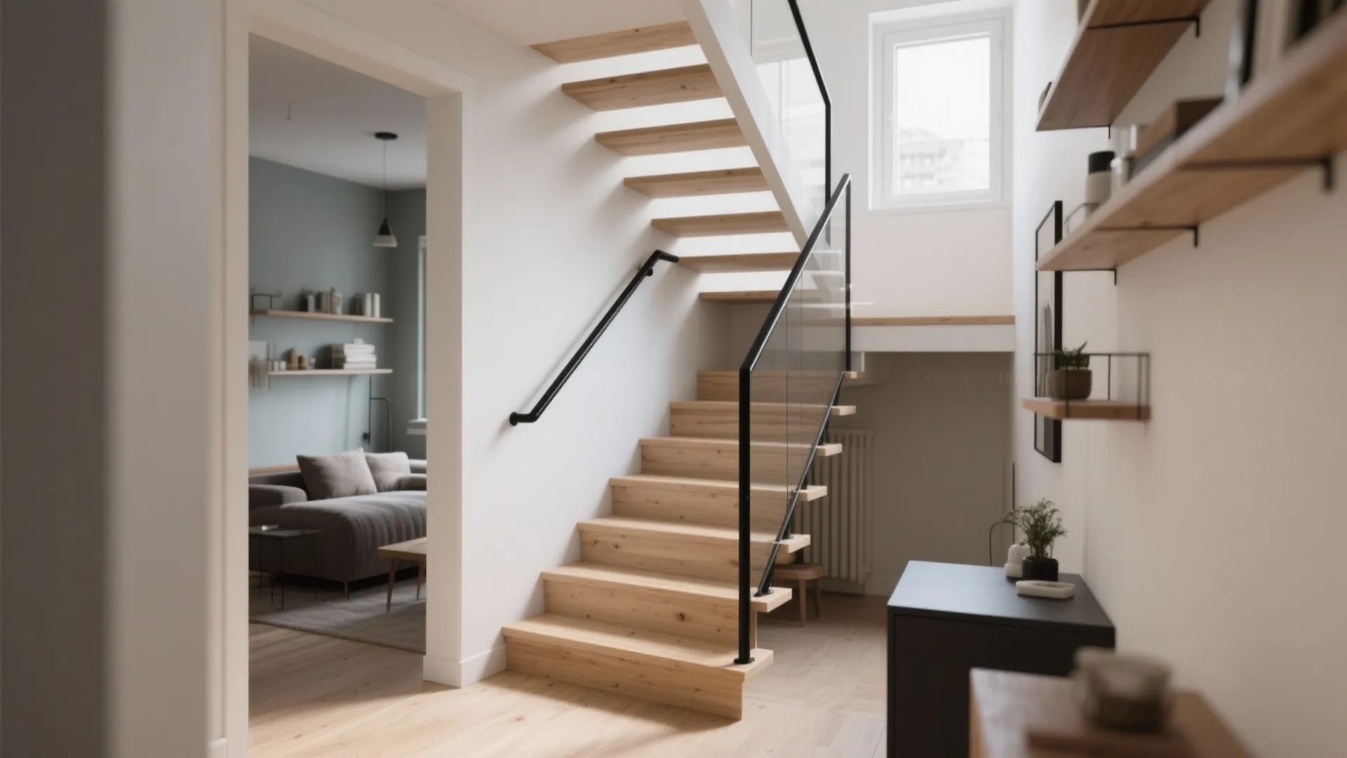 1. Floating narrow treads