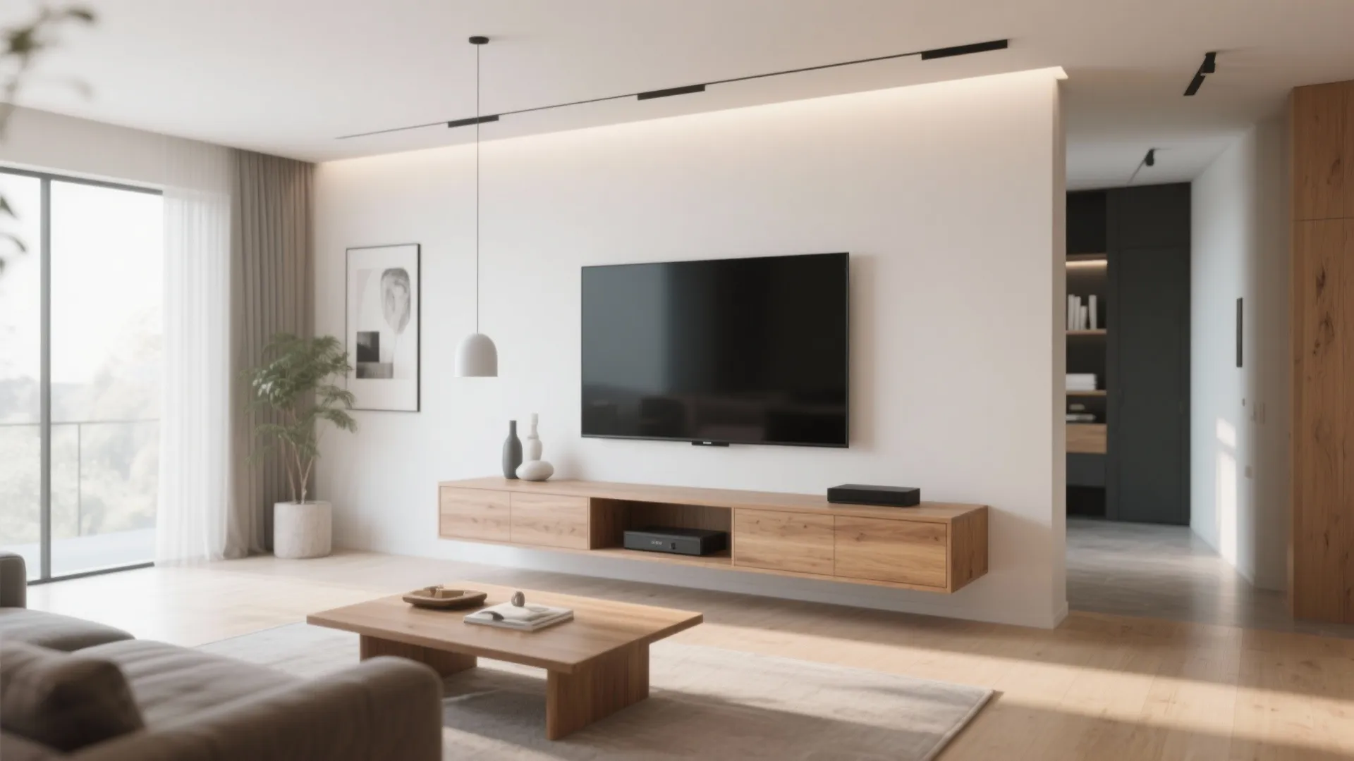 9. Floating TV Console