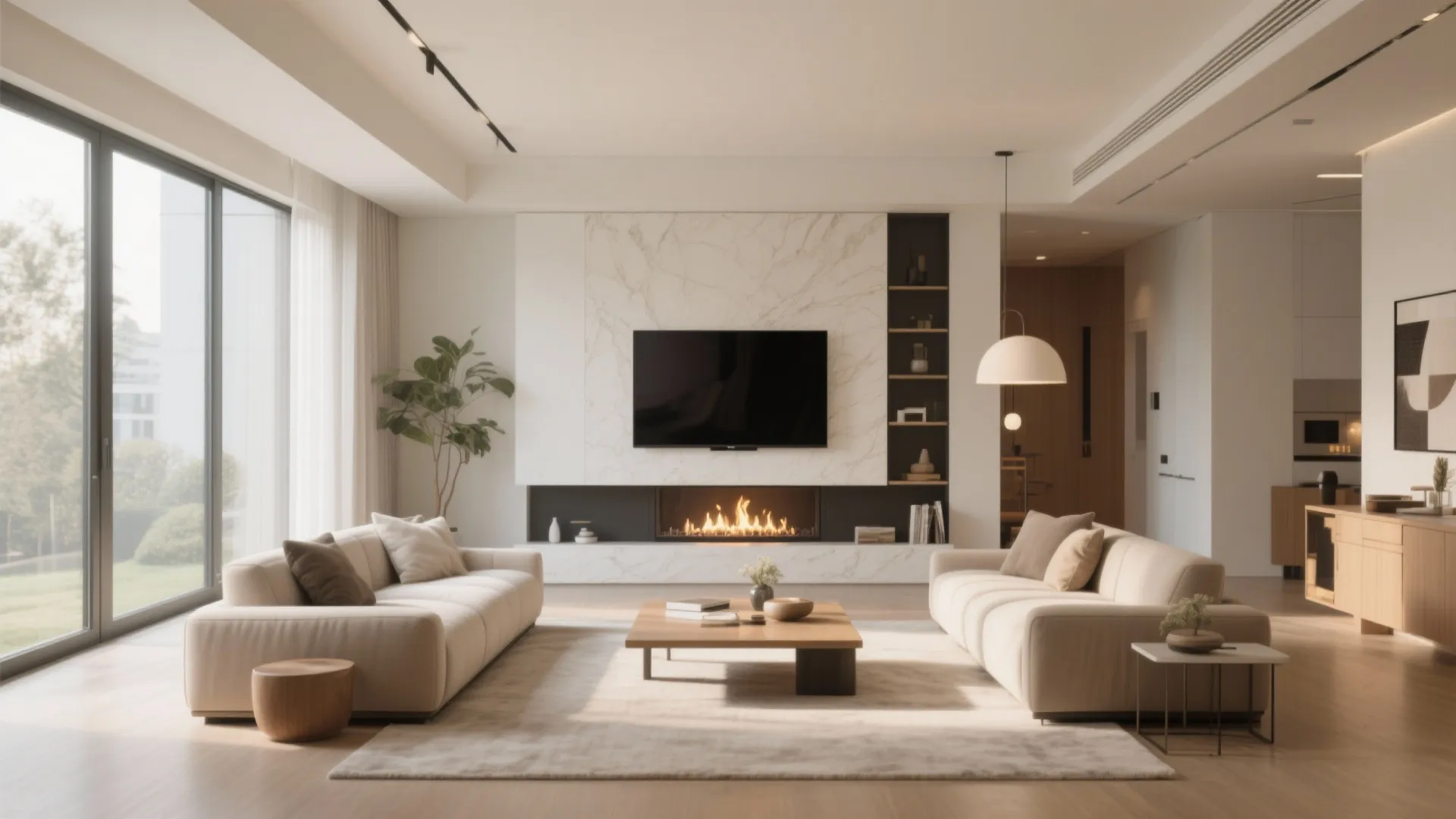 Floating TV Above Fireplace