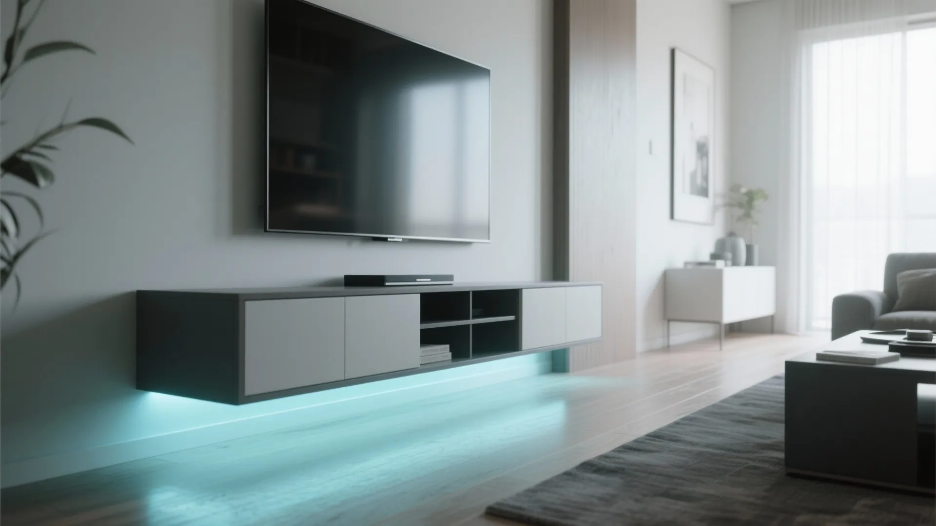 Floating TV Stand for Airiness