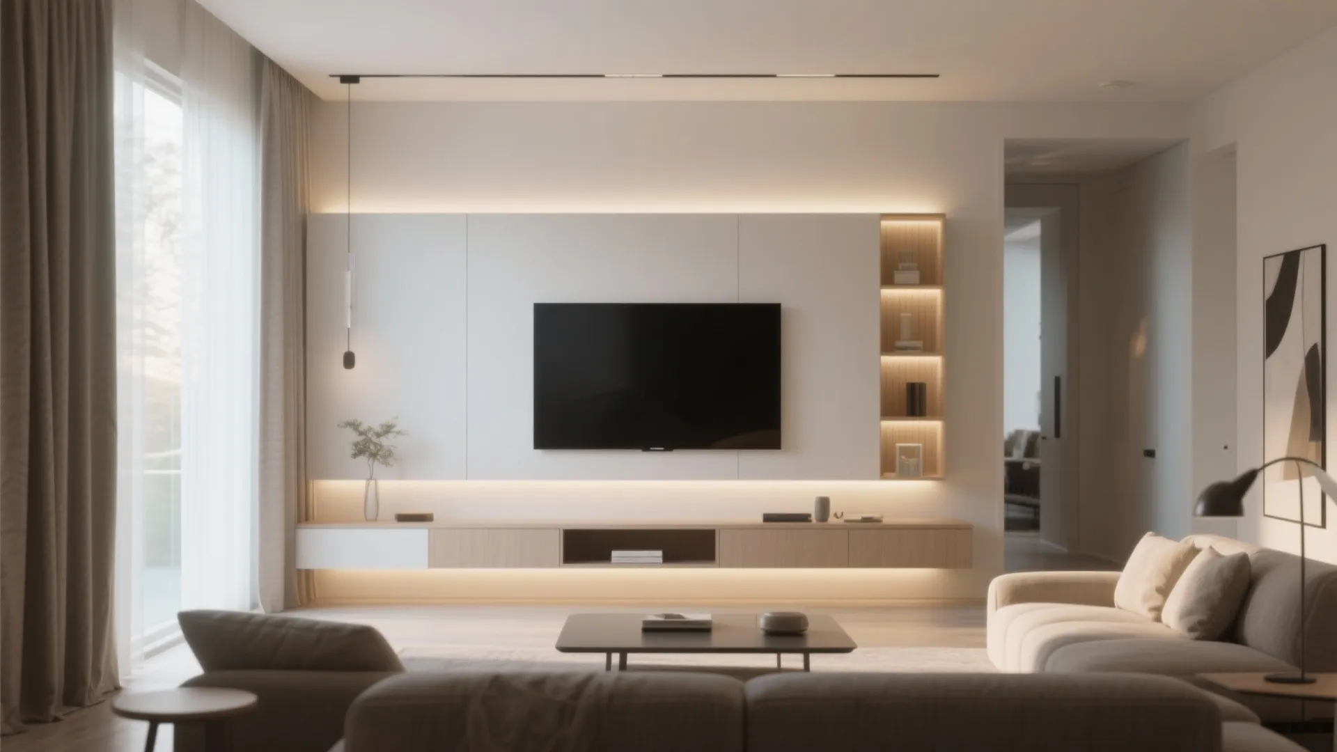 6. Floating TV units