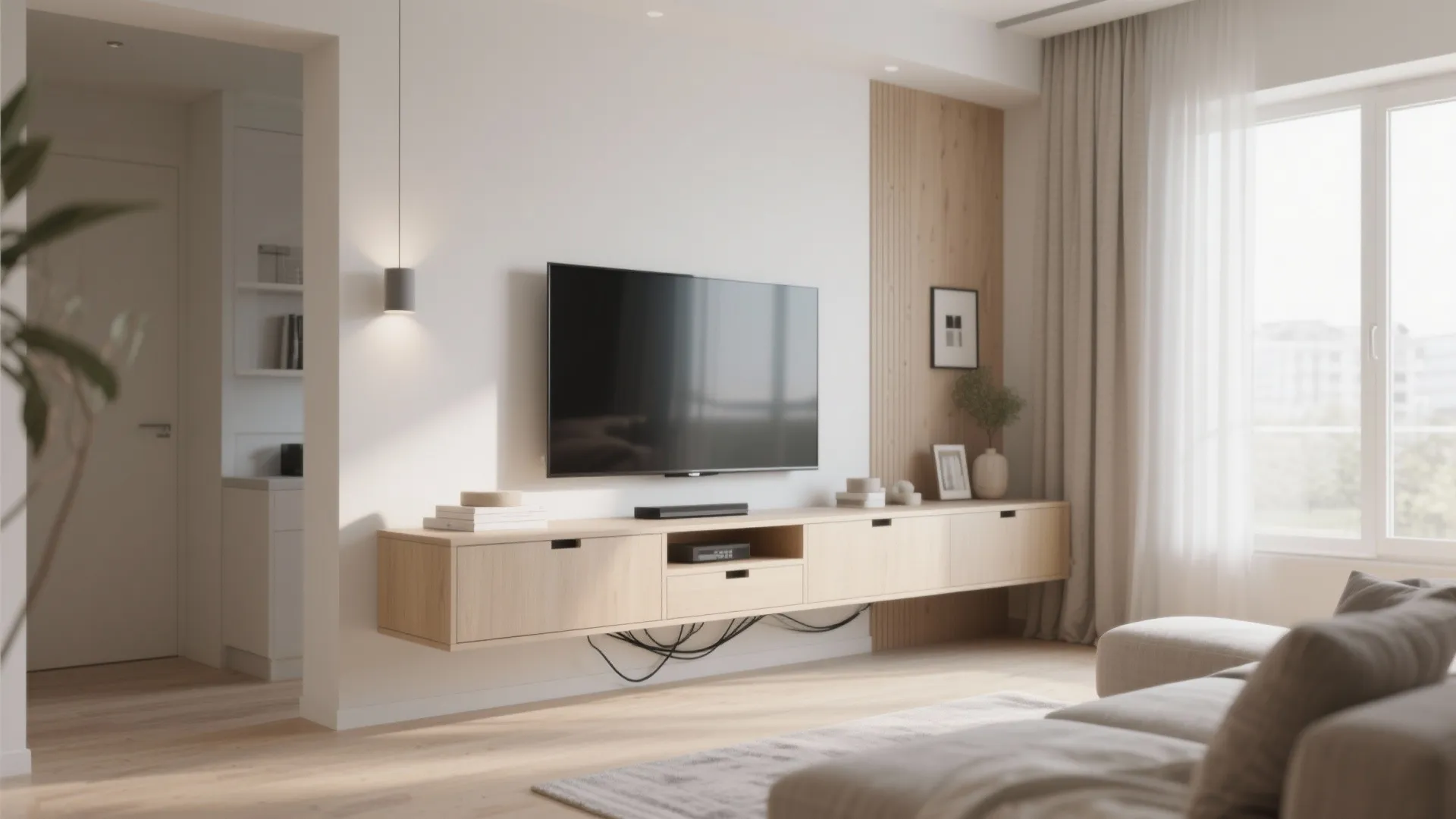 Floating TV and Storage Unit