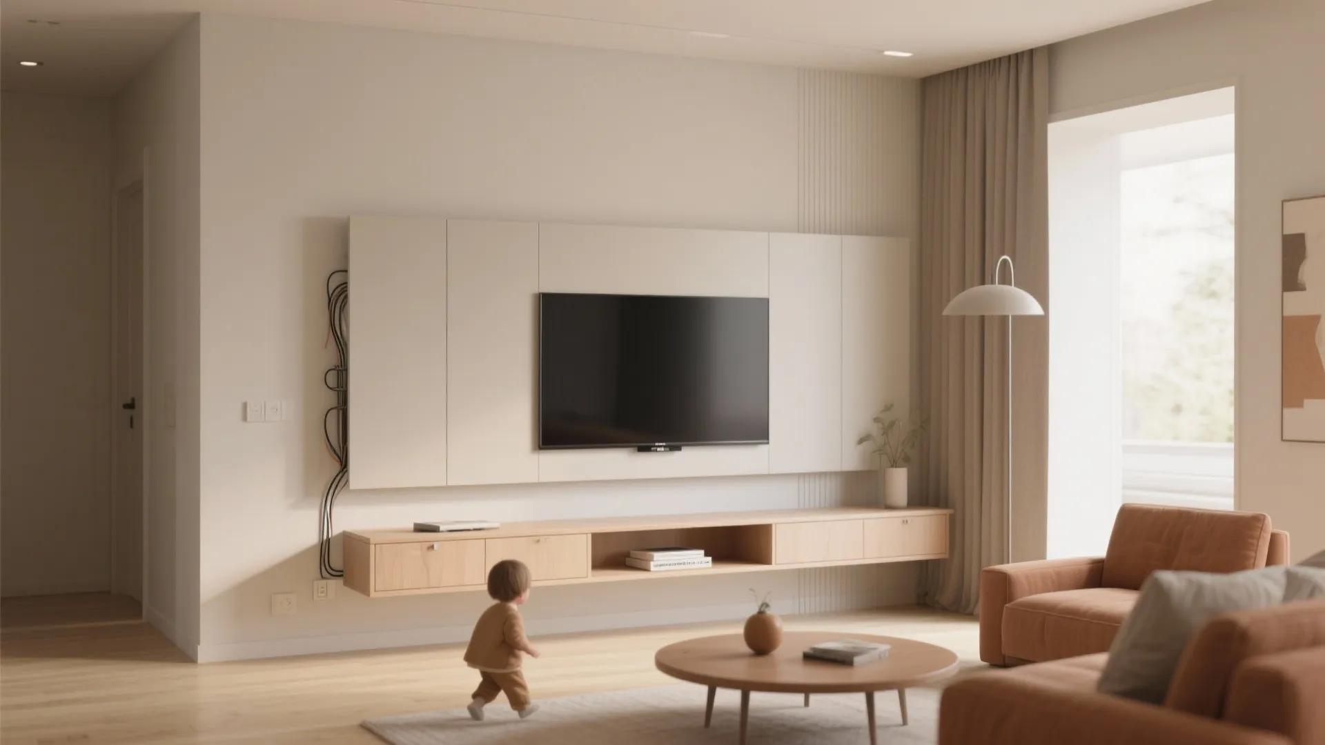 Floating TV Unit + Slim Backdrop