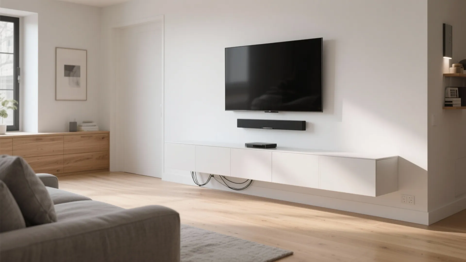 Floating Wall-Mounted TV Unit