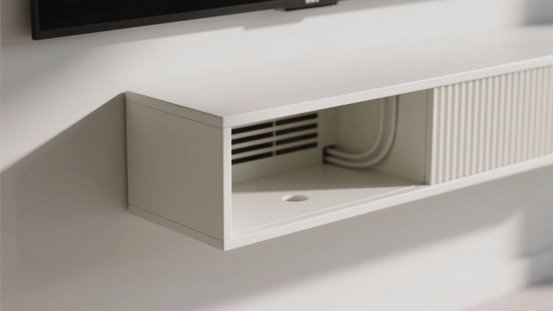 Minimalist floating TV unit