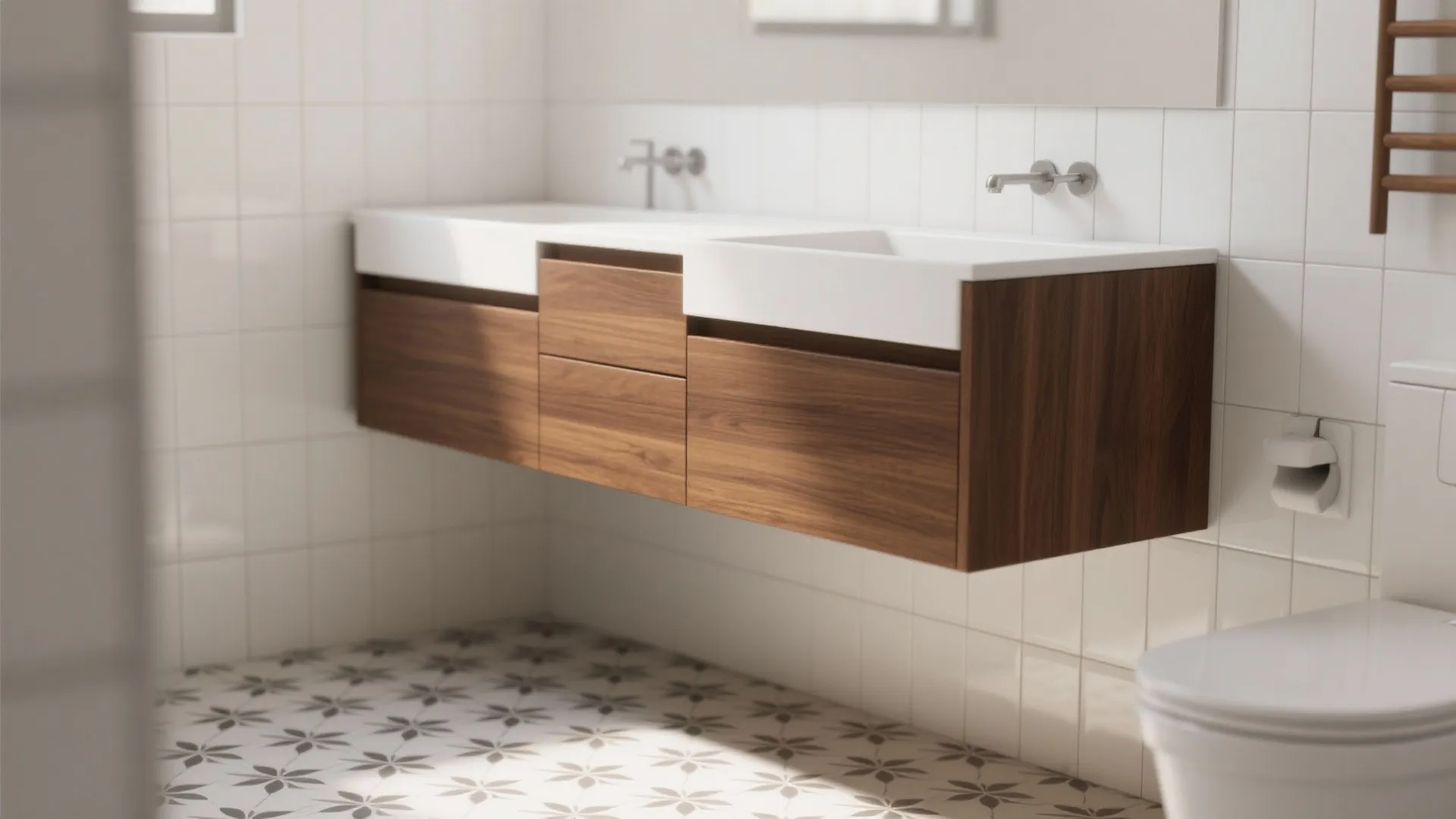 1. Slimline Floating Vanity