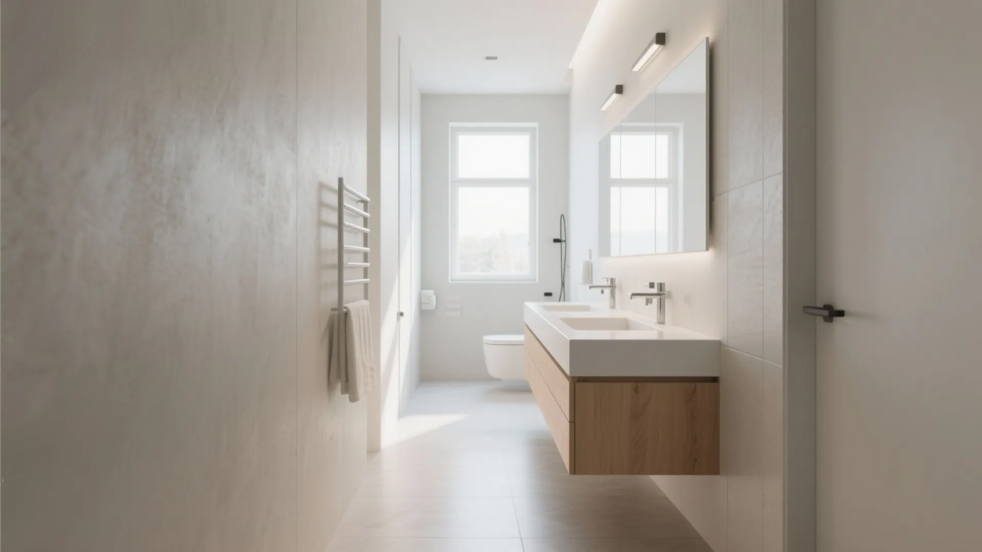 1. Use a floating vanity