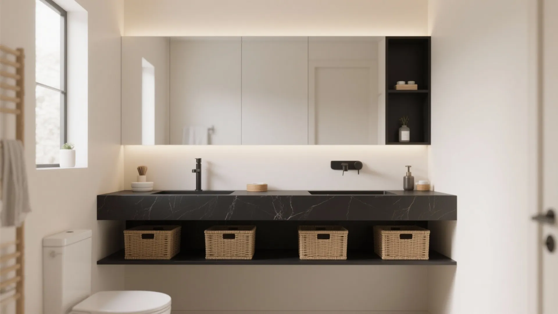 6. Minimalist Floating Vanity