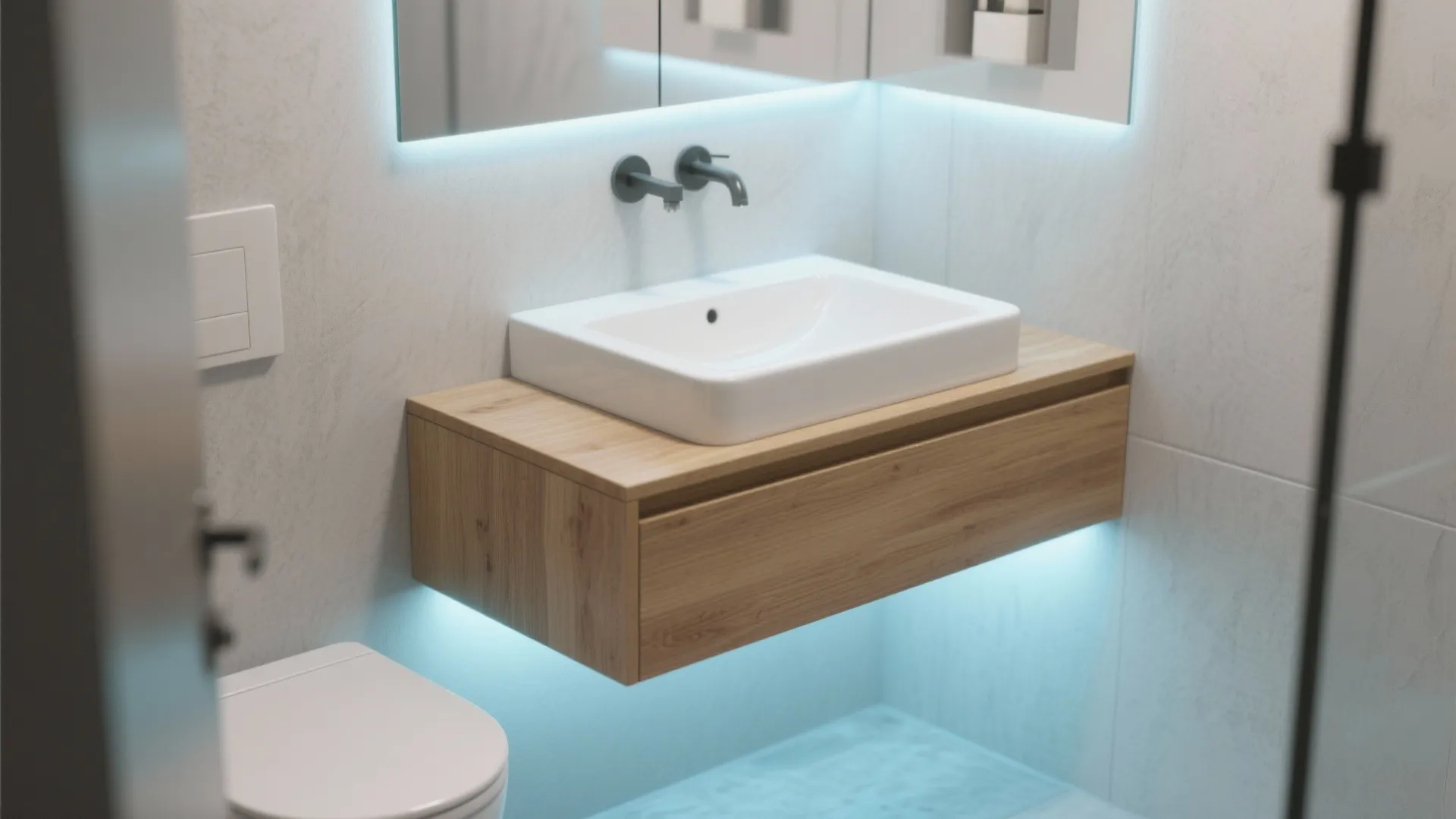 5. Install a Floating Vanity