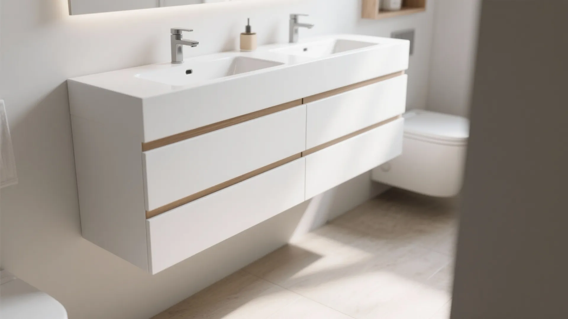 1. Wall-mounted vanity