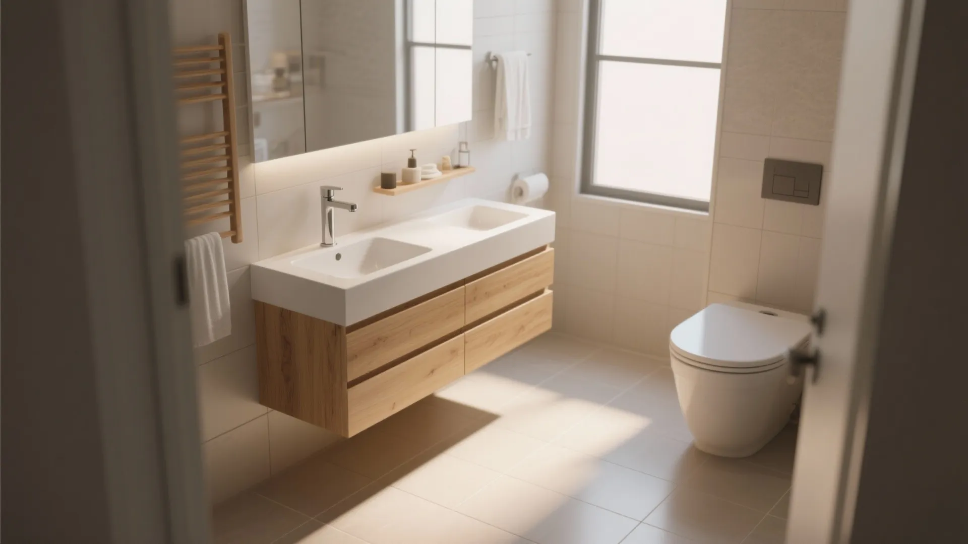 1. Use a Floating Vanity