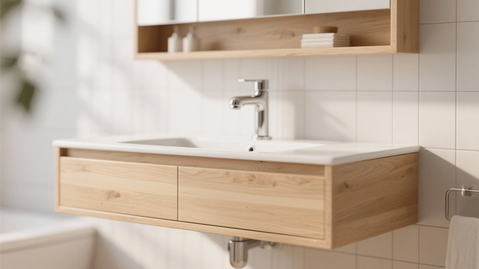 1. Wall-mounted vanity