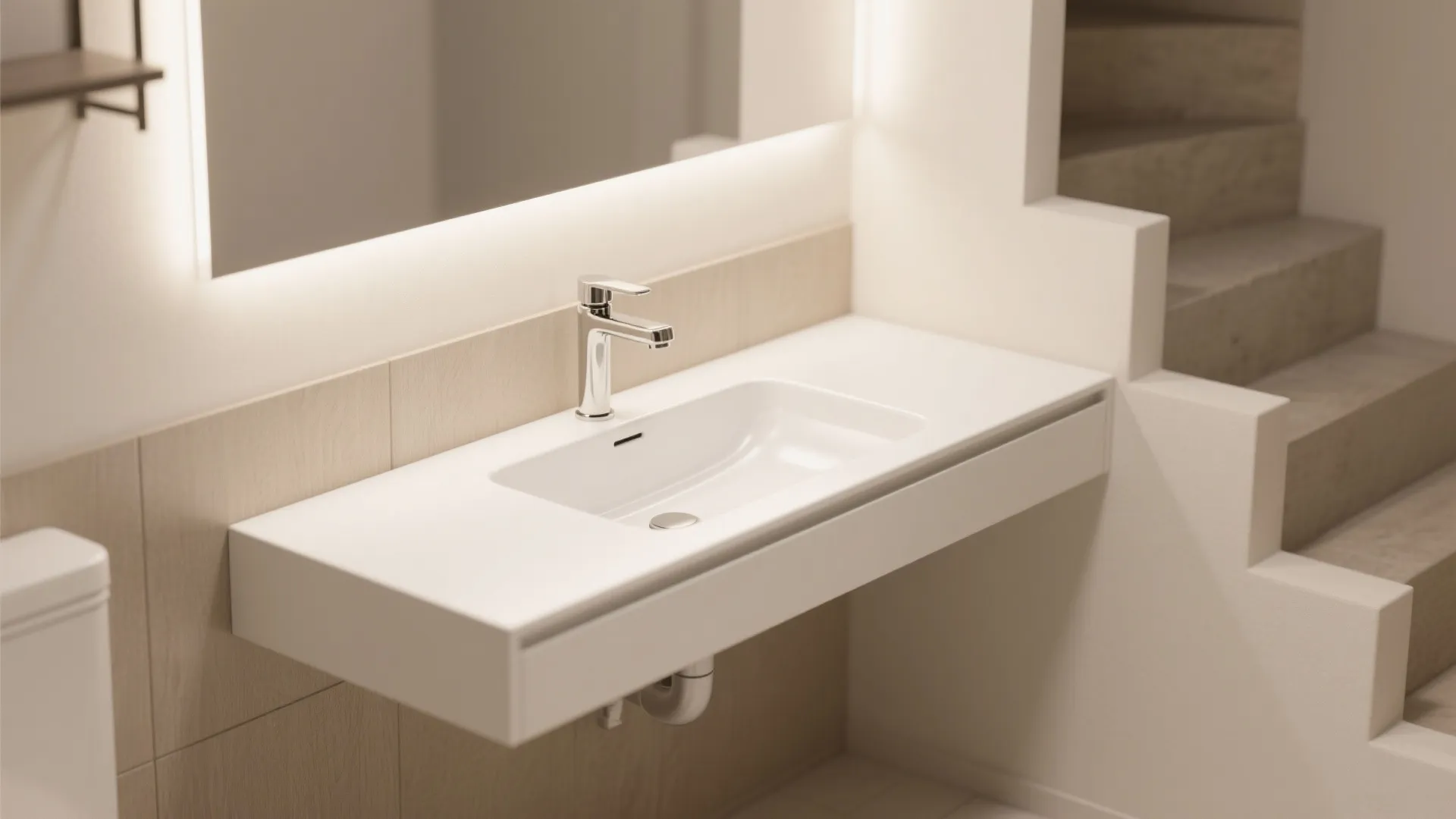 1. Minimalist Floating Vanity