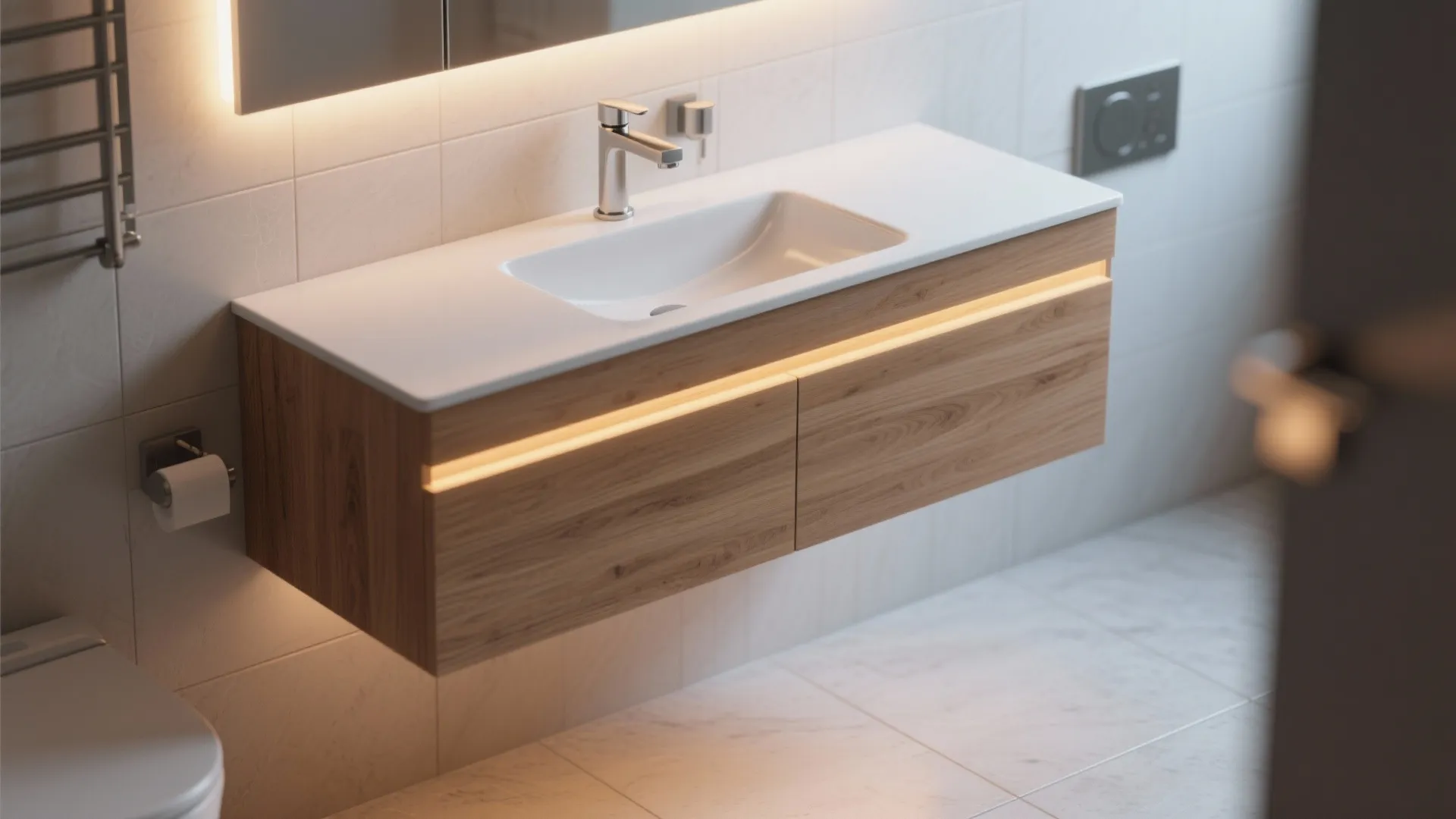 Idea 2: Floating Vanity Elegance