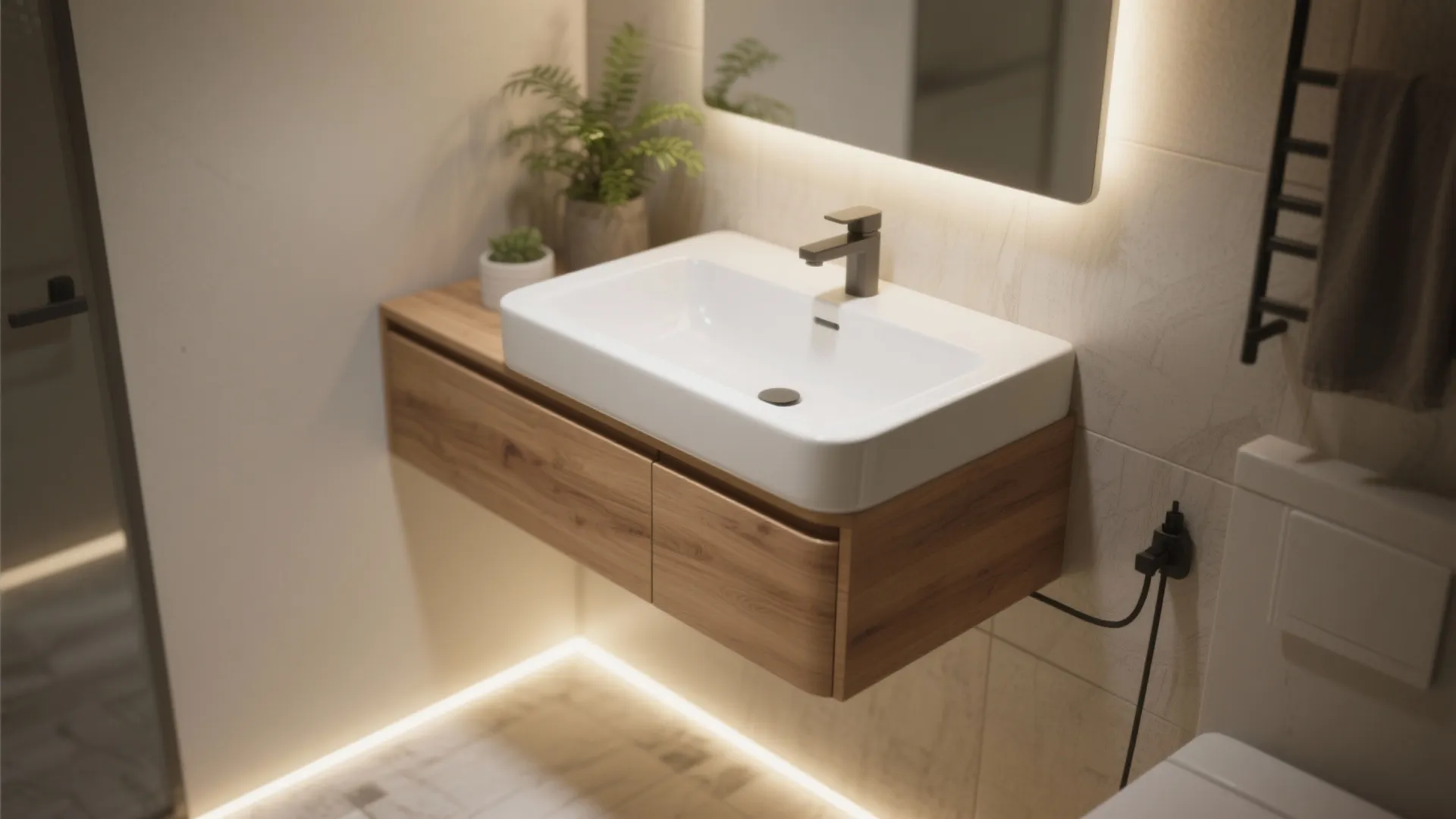 1. Floating Vanity Magic