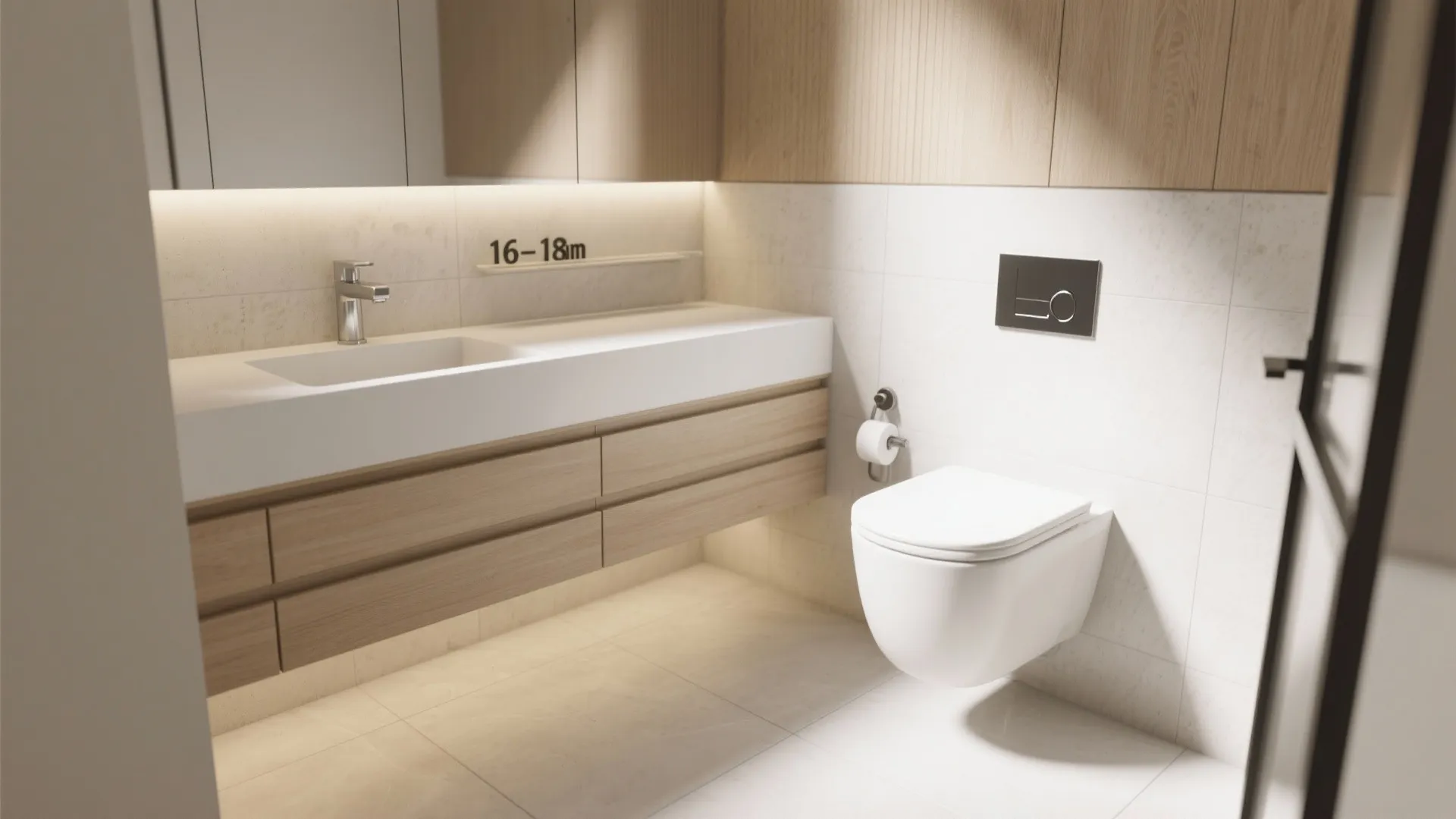 Wall-Mounted Vanity + Floating Toilet: Free the Floor