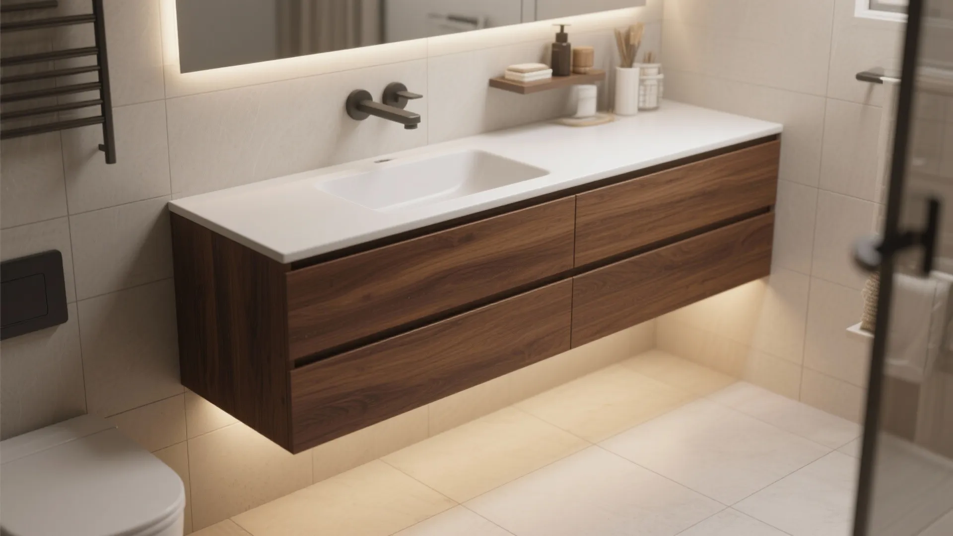 1. Float the Vanity and Free the Floor