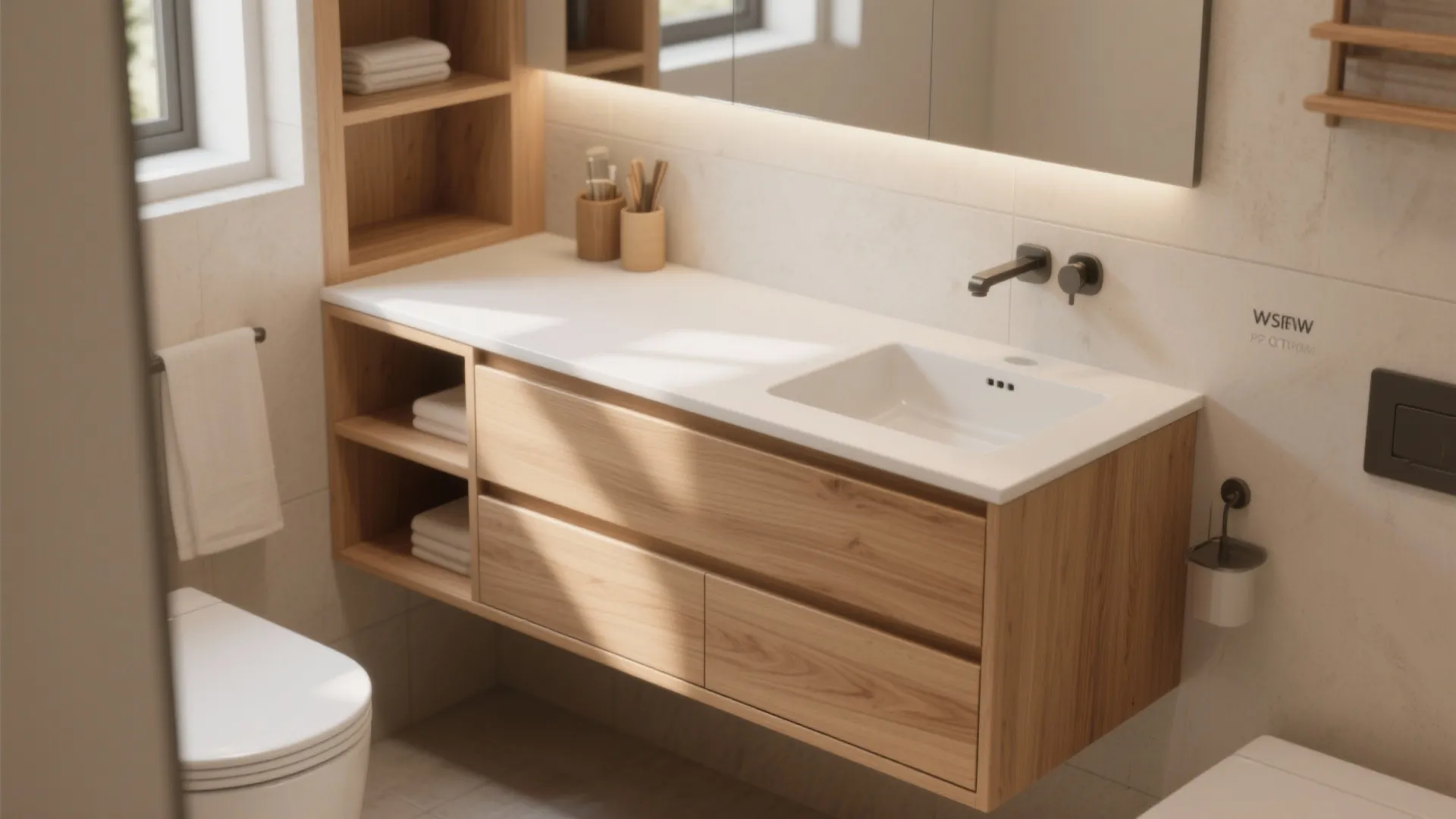 4. Blend storage with furniture-grade finishes