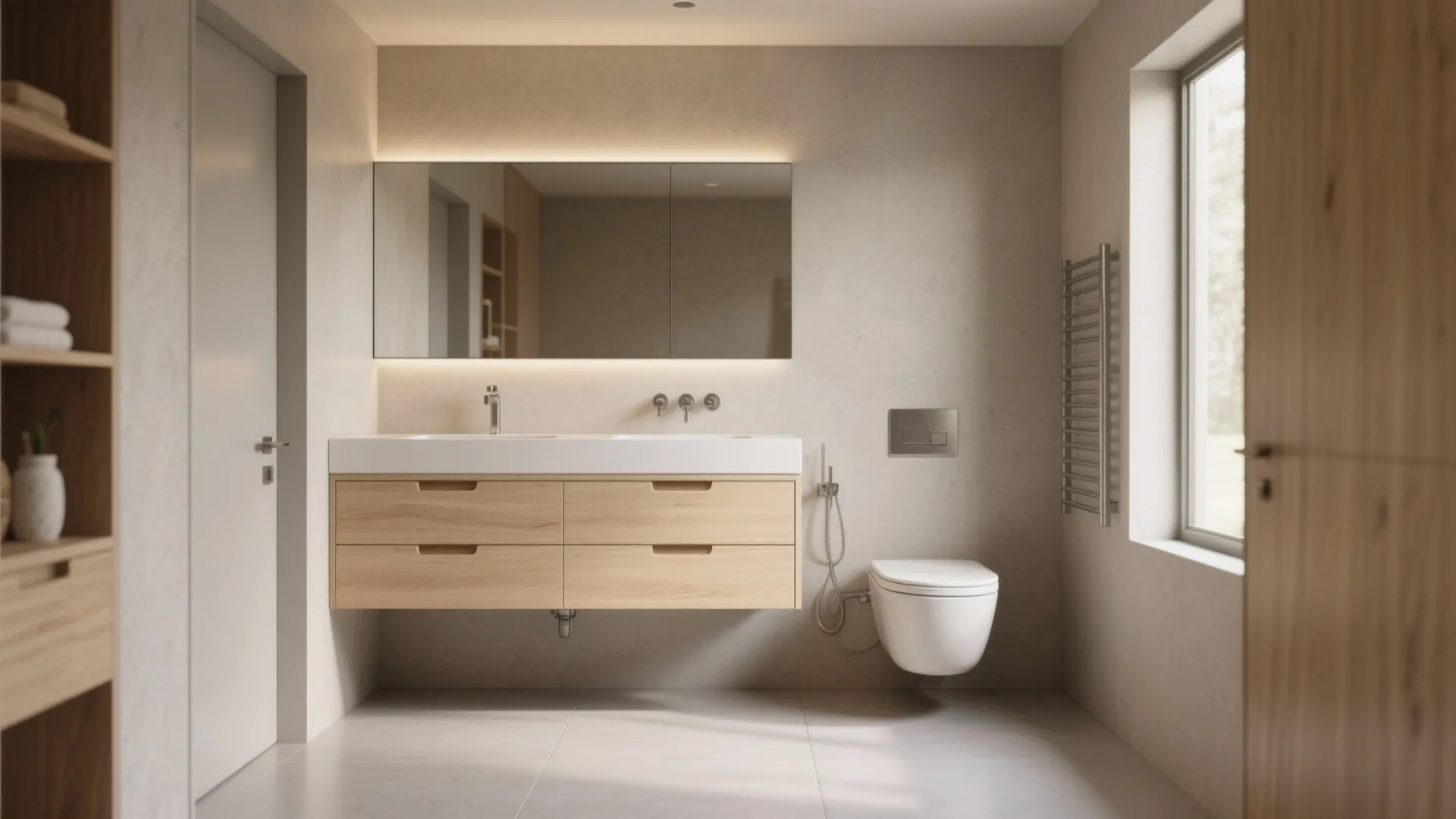 Float it: wall-hung vanity and toilet