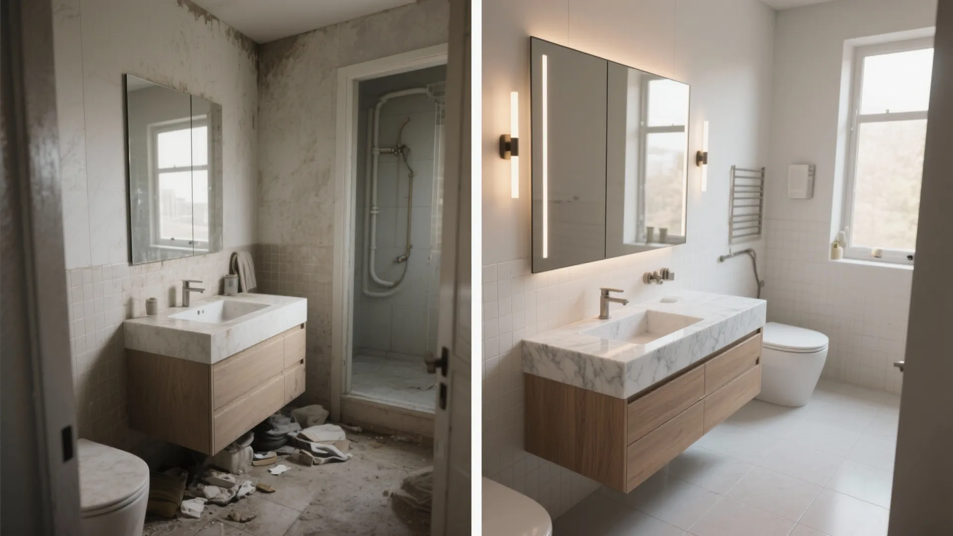 A Floating Vanity for Breathing Room