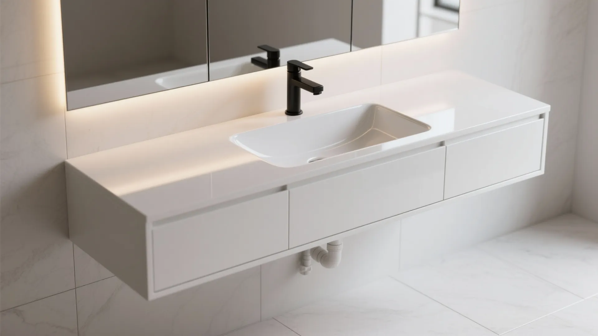 1. Minimal Floating Vanity