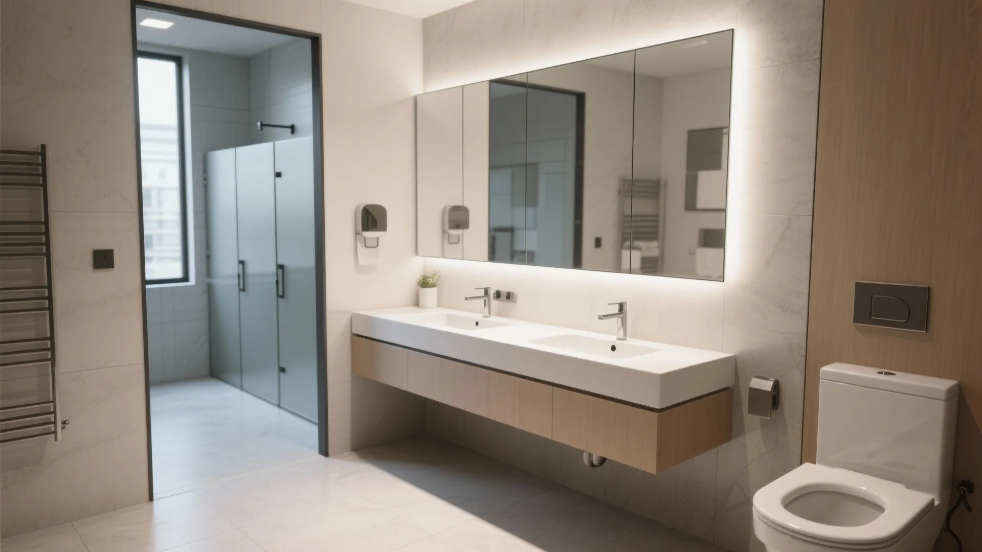 2. Space-Saving Floating Vanities