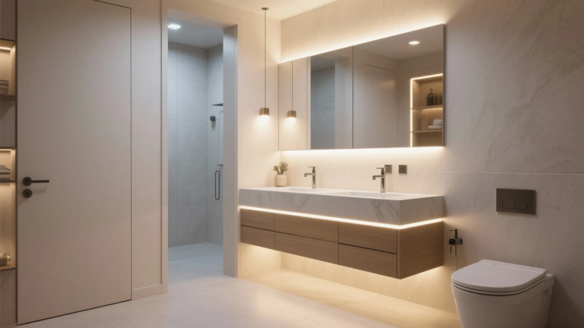 2. Floating Vanity Magic