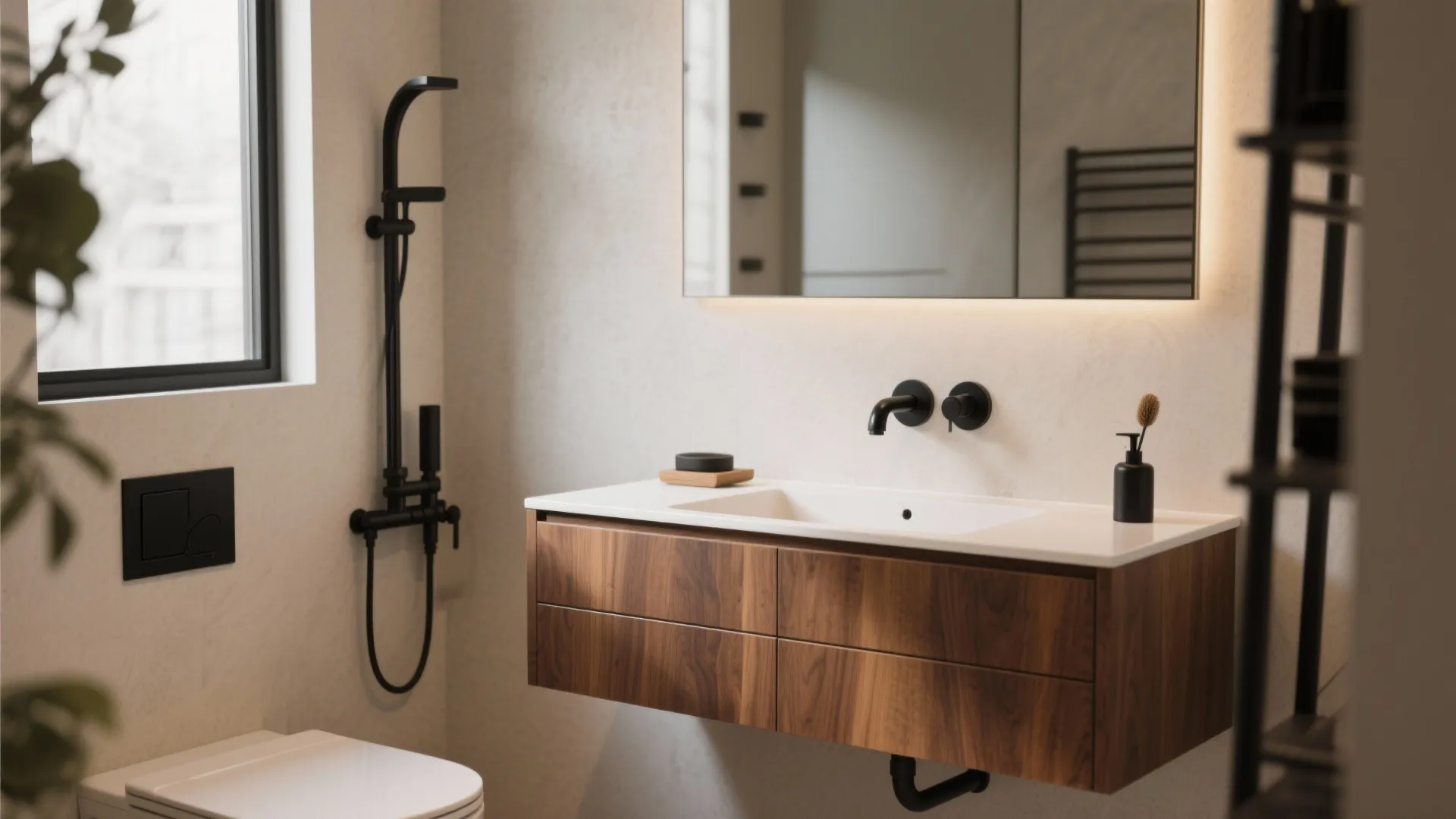 1. Floating vanity magic