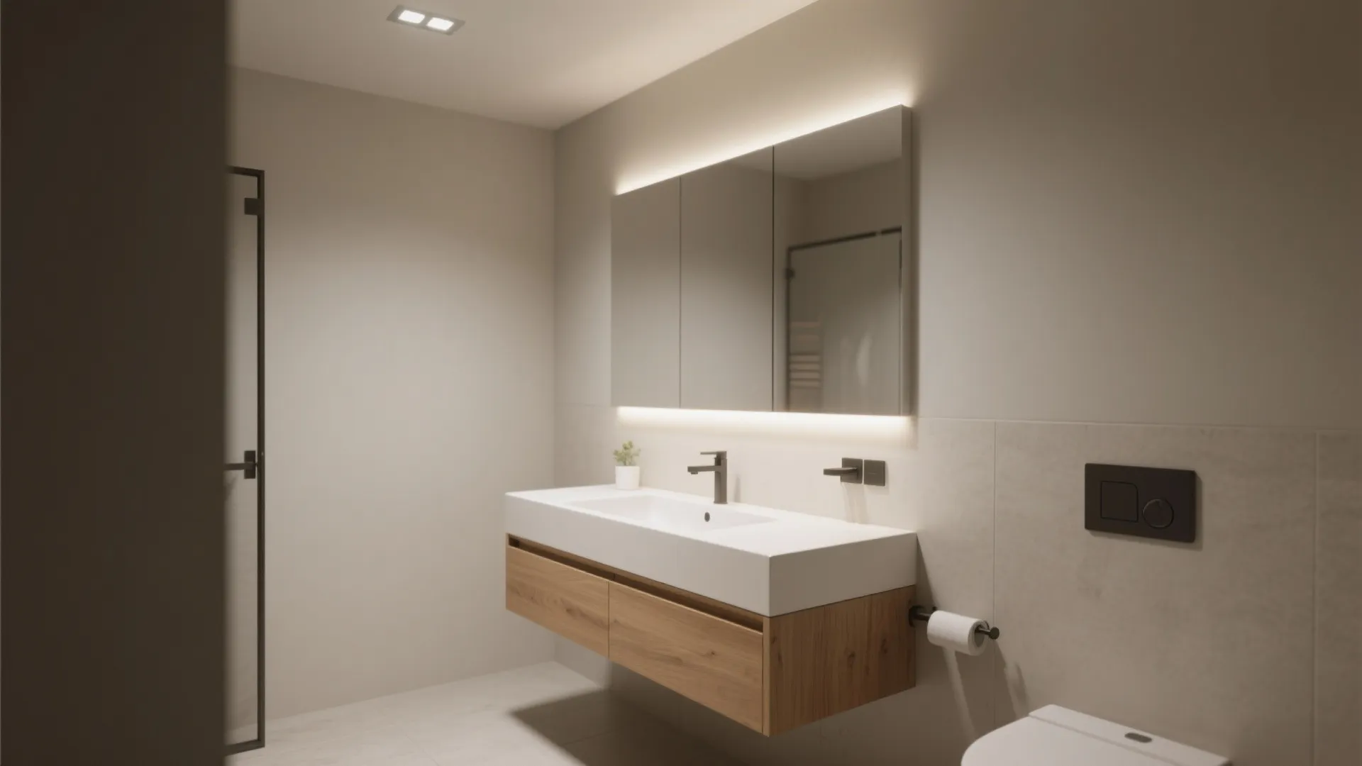 1. Wall-Mounted Vanities