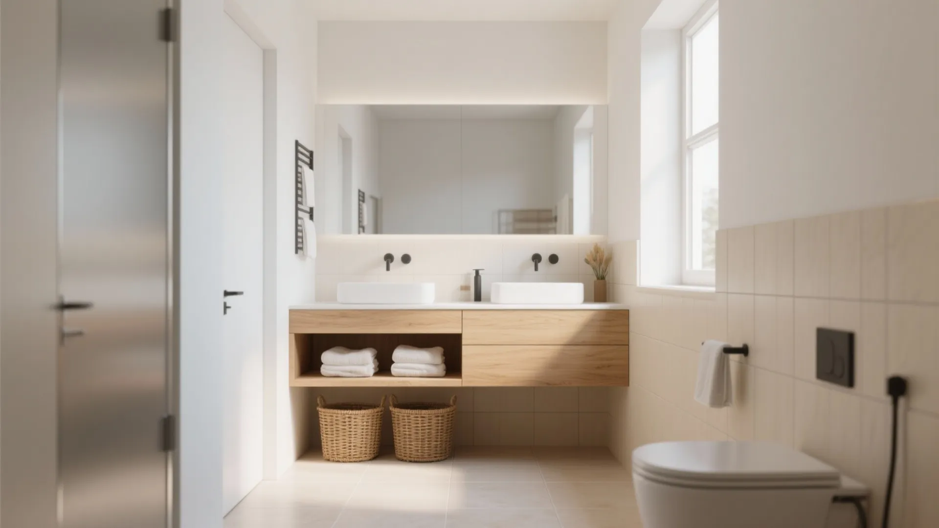 1. Go for a Floating Vanity