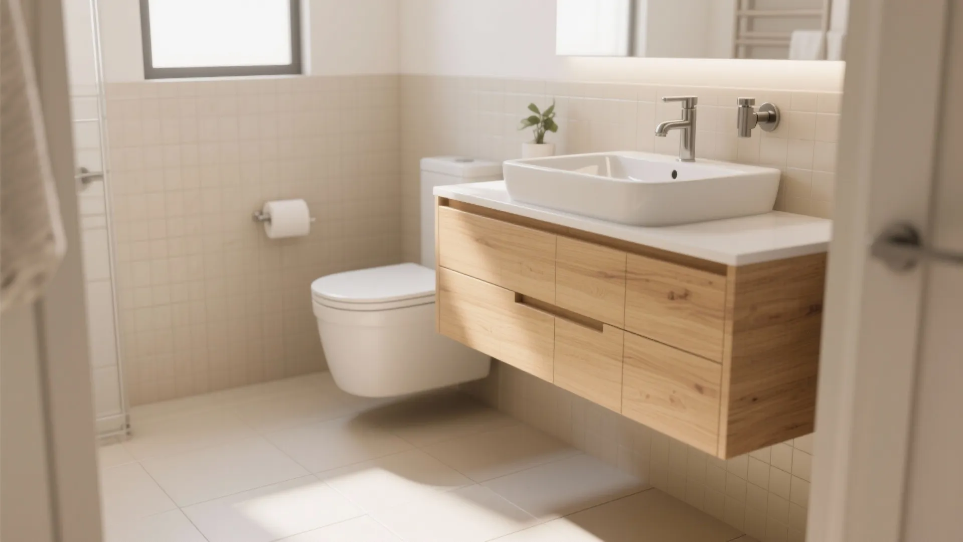 5. Floating Vanity Illusion