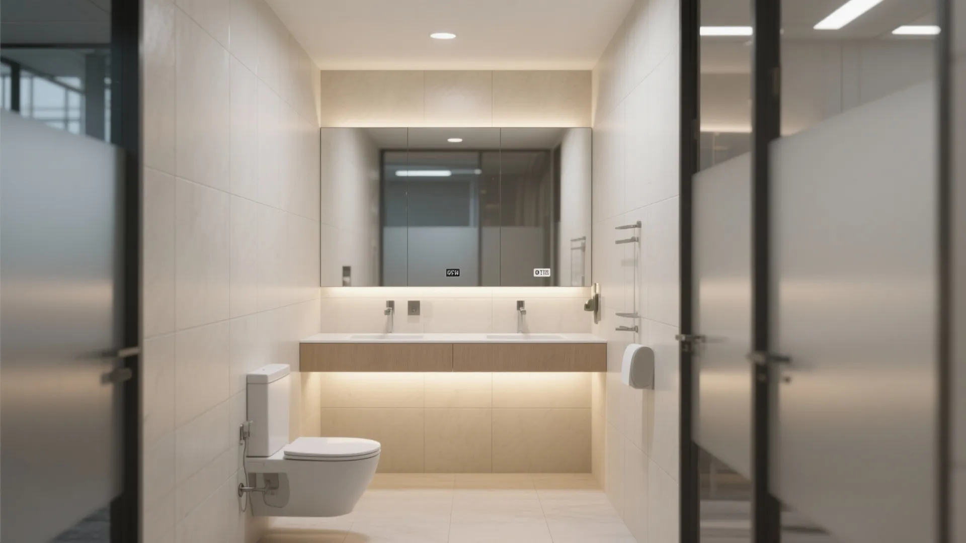 2. Floating Vanities for Space Illusion