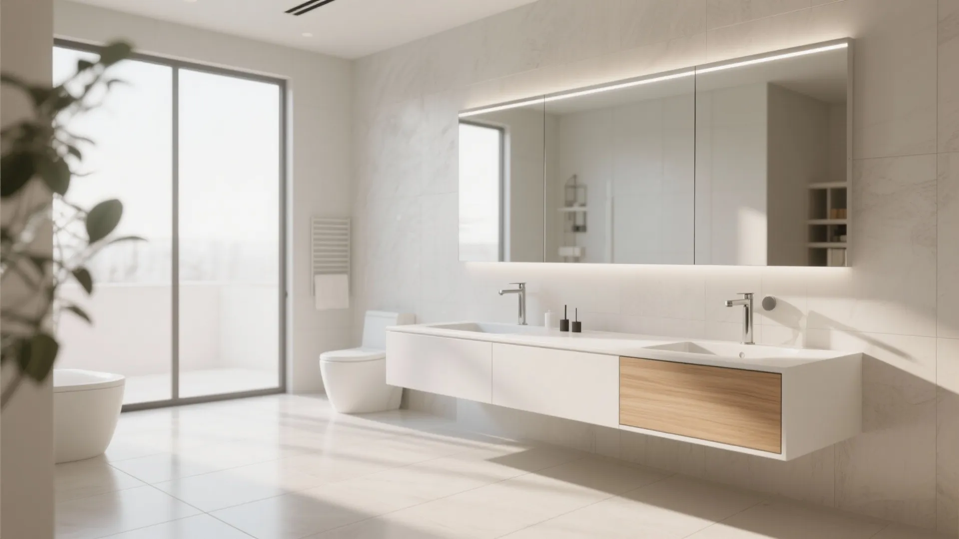 2. Use a Floating Vanity