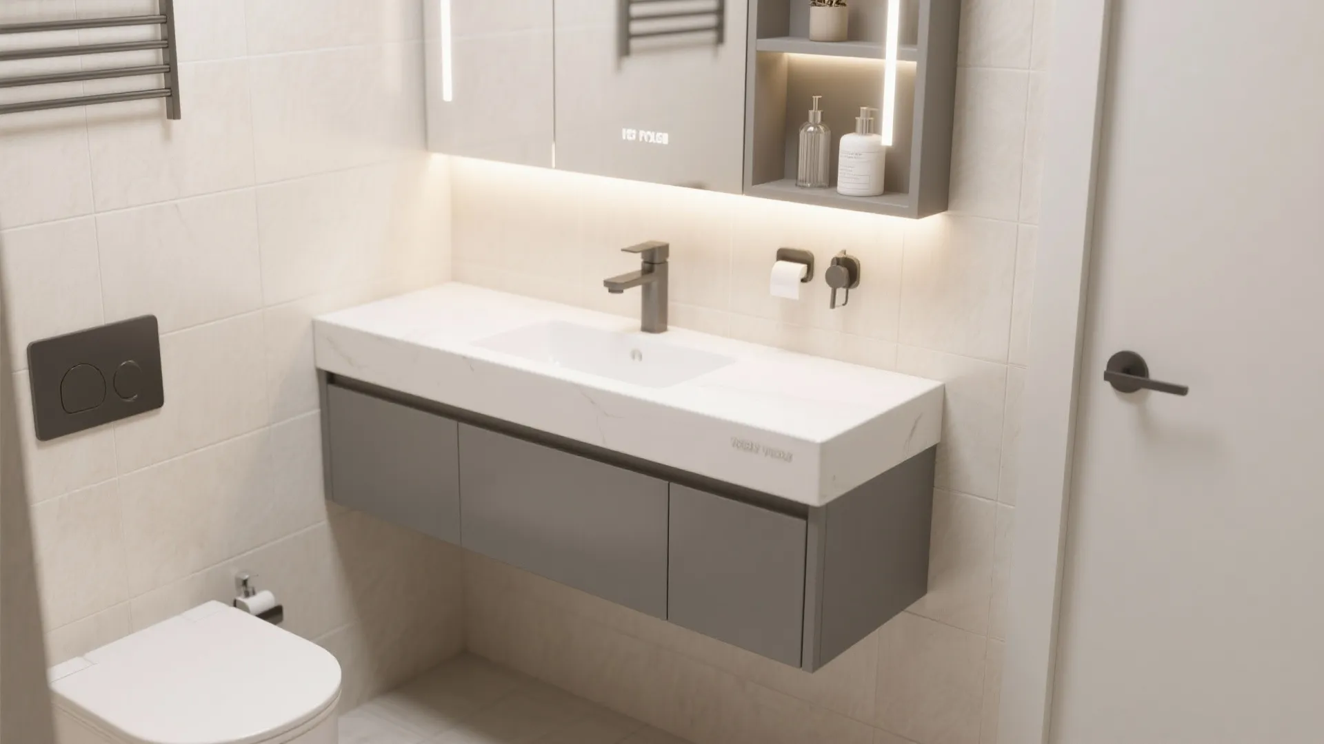 2. Wall-mounted Vanity