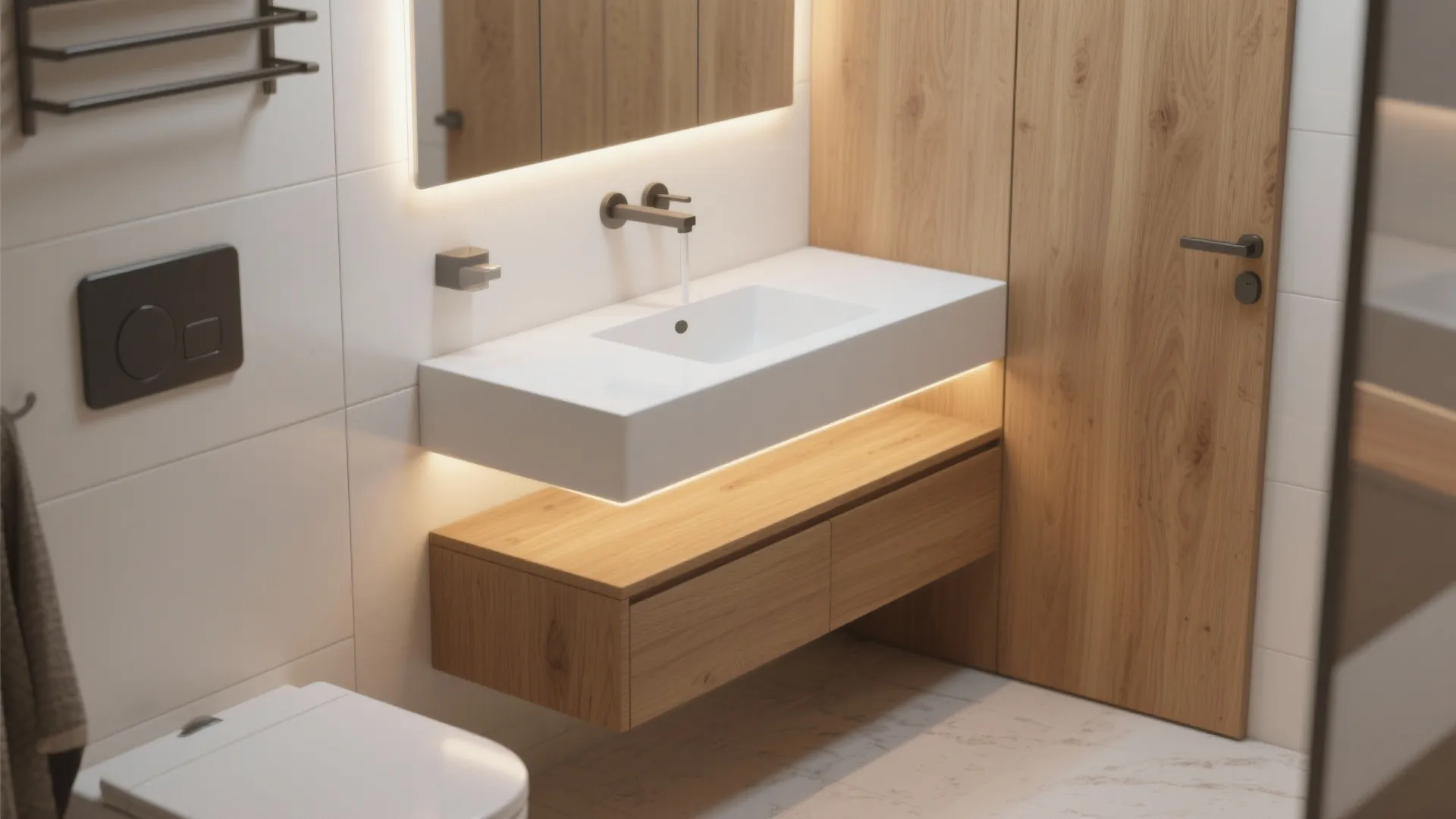 2. Floating Vanity Magic