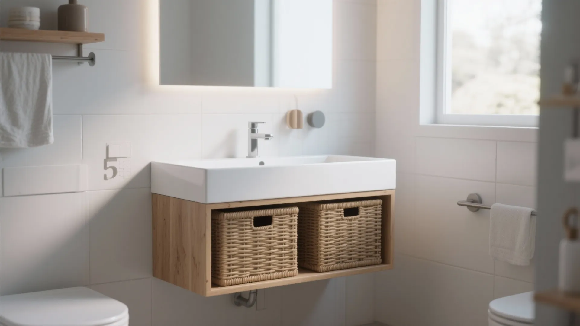 1. Wall-Mounted Vanity